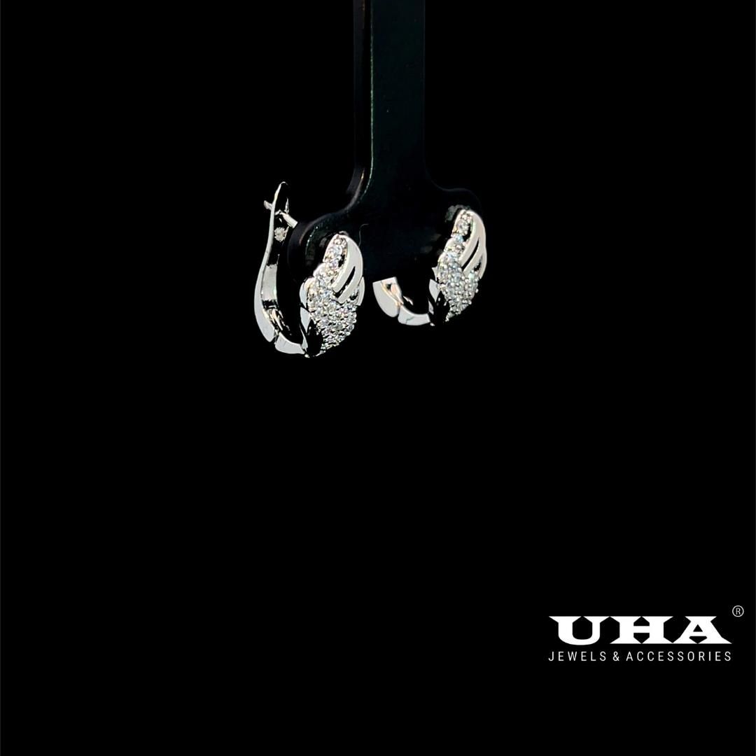 B1642 Bông tai nữ thiết kế sang trọng,đính đá cao cấp sáng lấp lánh UHA