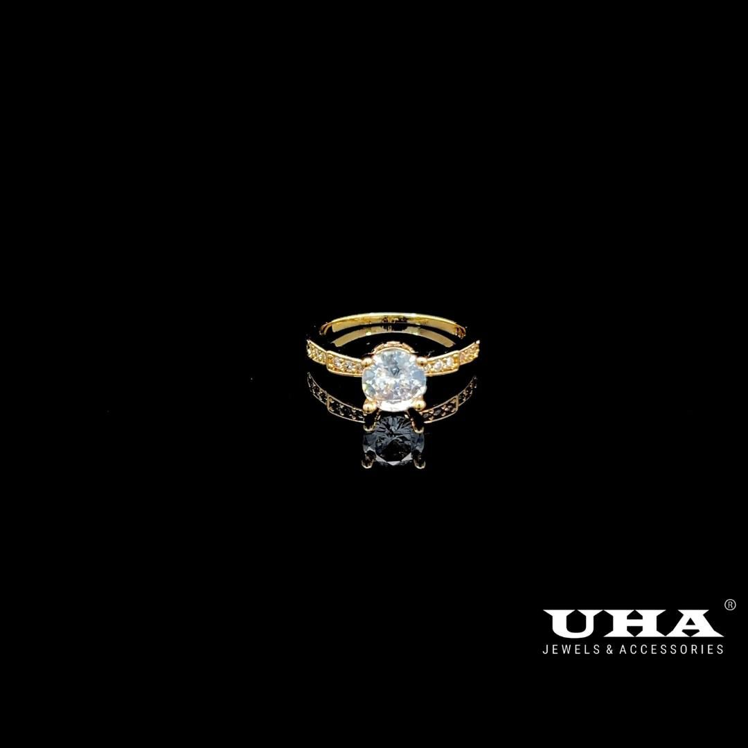 N955 Nhẫn nữ đính đá CZ cao cấp sáng lấp lánh UHA Women
