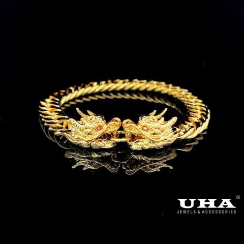 L634 Lắc tay nam thiết kế khóa đầu rồng sang trọng quý phái UHA Phụ Kiện