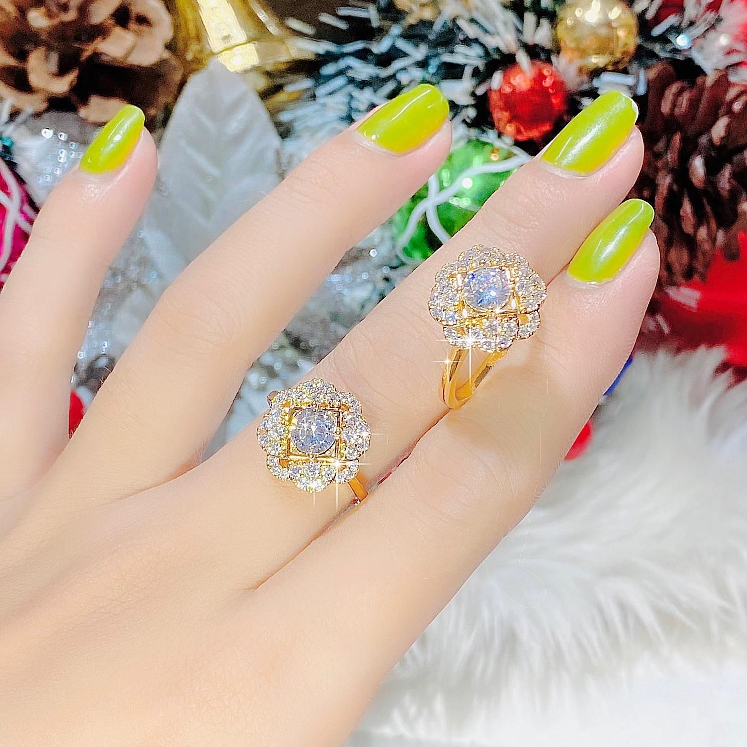 N1077 nhẫn nữ đính đá CZ cao cấp bền màu UHA Women