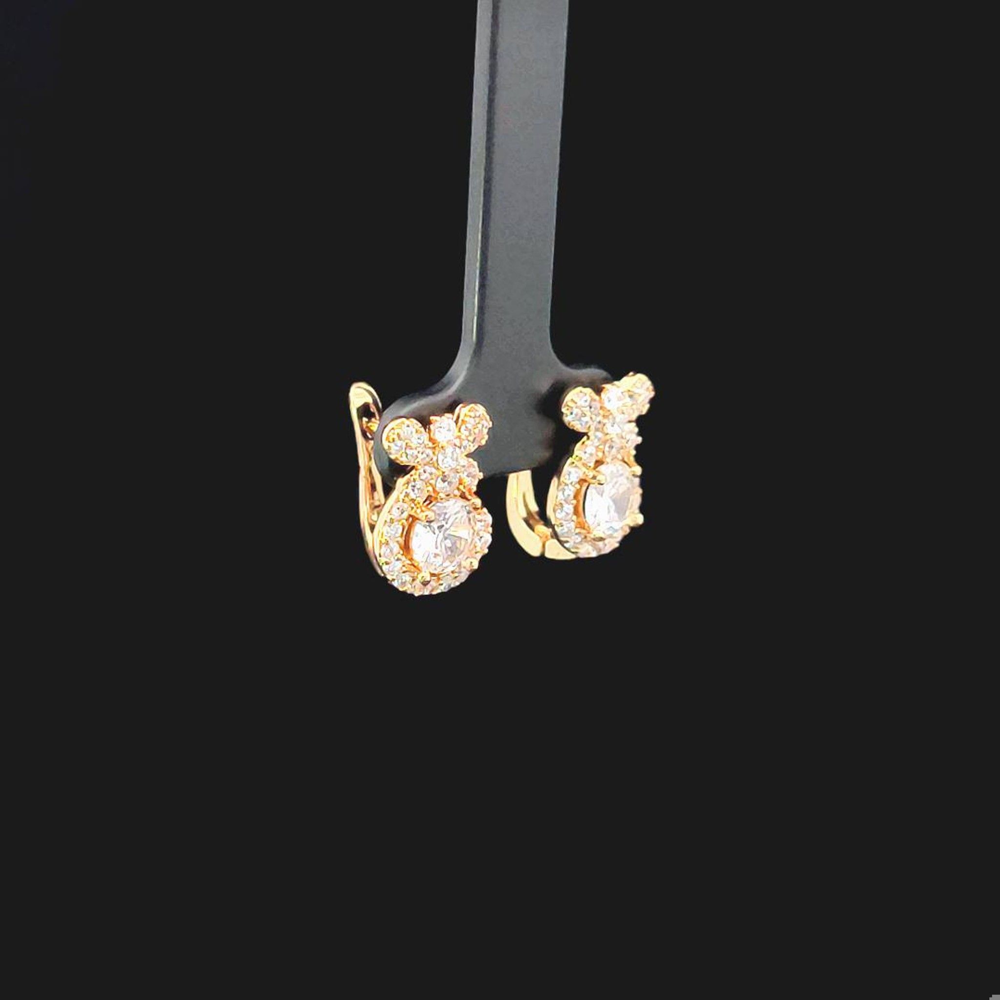 B1563 Bông tai đá màu đính đá baguette Hoa Tai Women Khuyên Tai