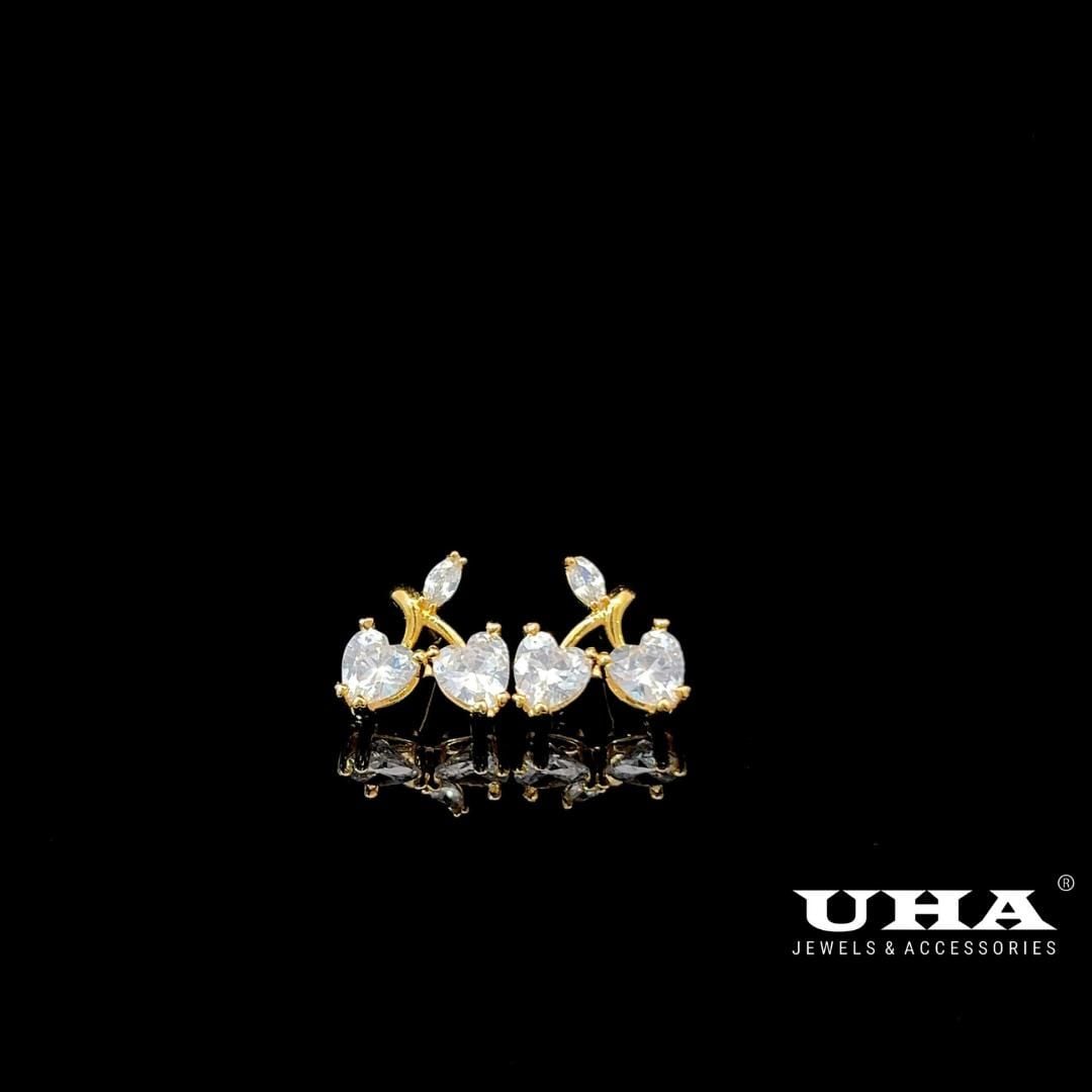 B1087 Bông tai nữ cherry , chuôi cài chắc chắn, kiểu dáng hiện đại, thu hút, sang trọng Hoa Tai Women