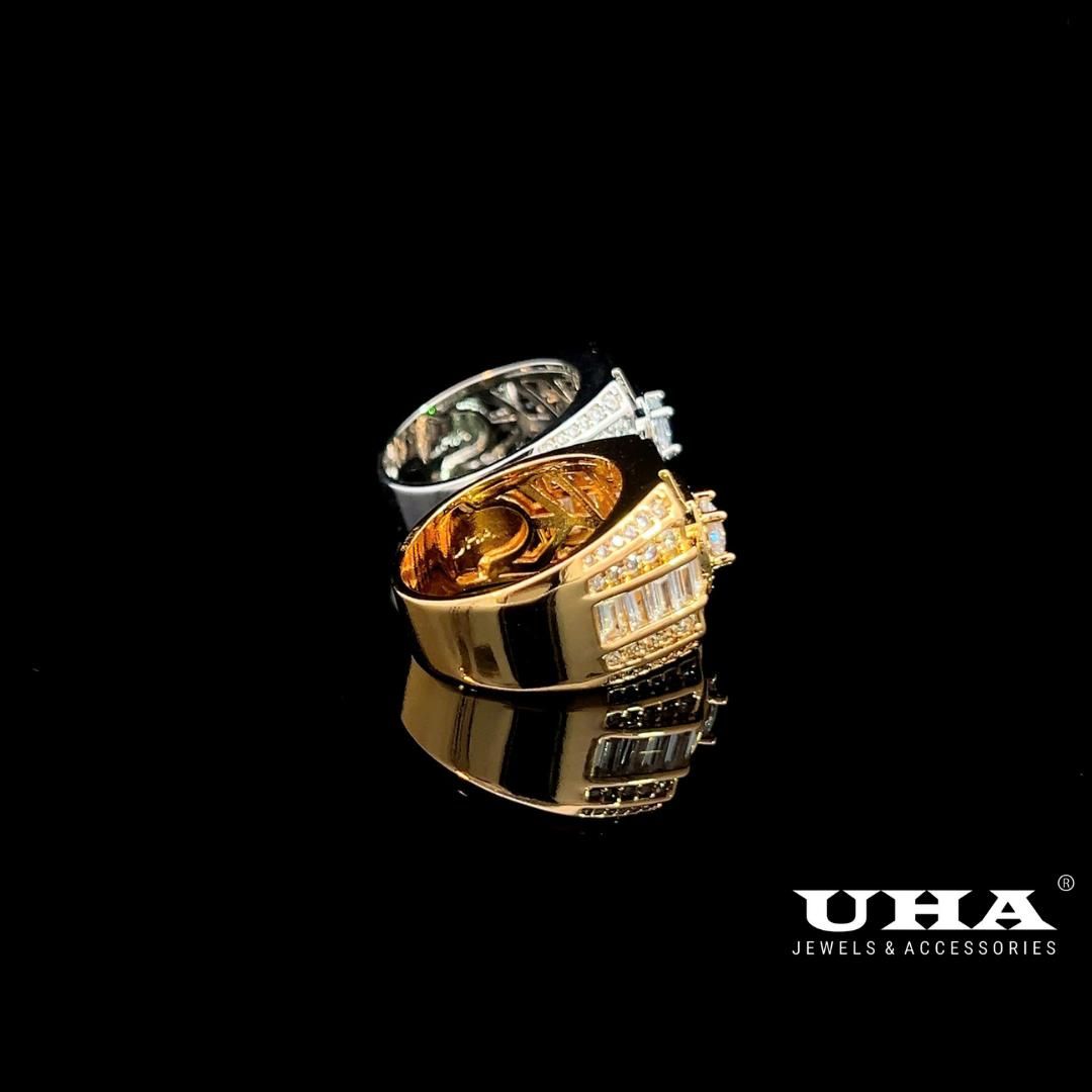 N1012 Nhẫn nam có lót lòng đính đá CZ cao cấp-UHA