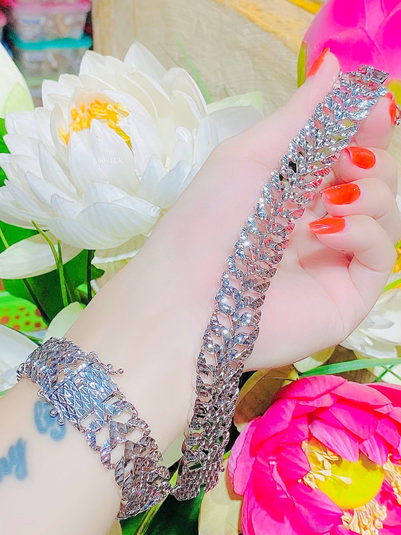 L609 Lắc tay nam nữ UNISEX bền màu cao cấp sáng lấp lánh UHA  Phụ Kiện