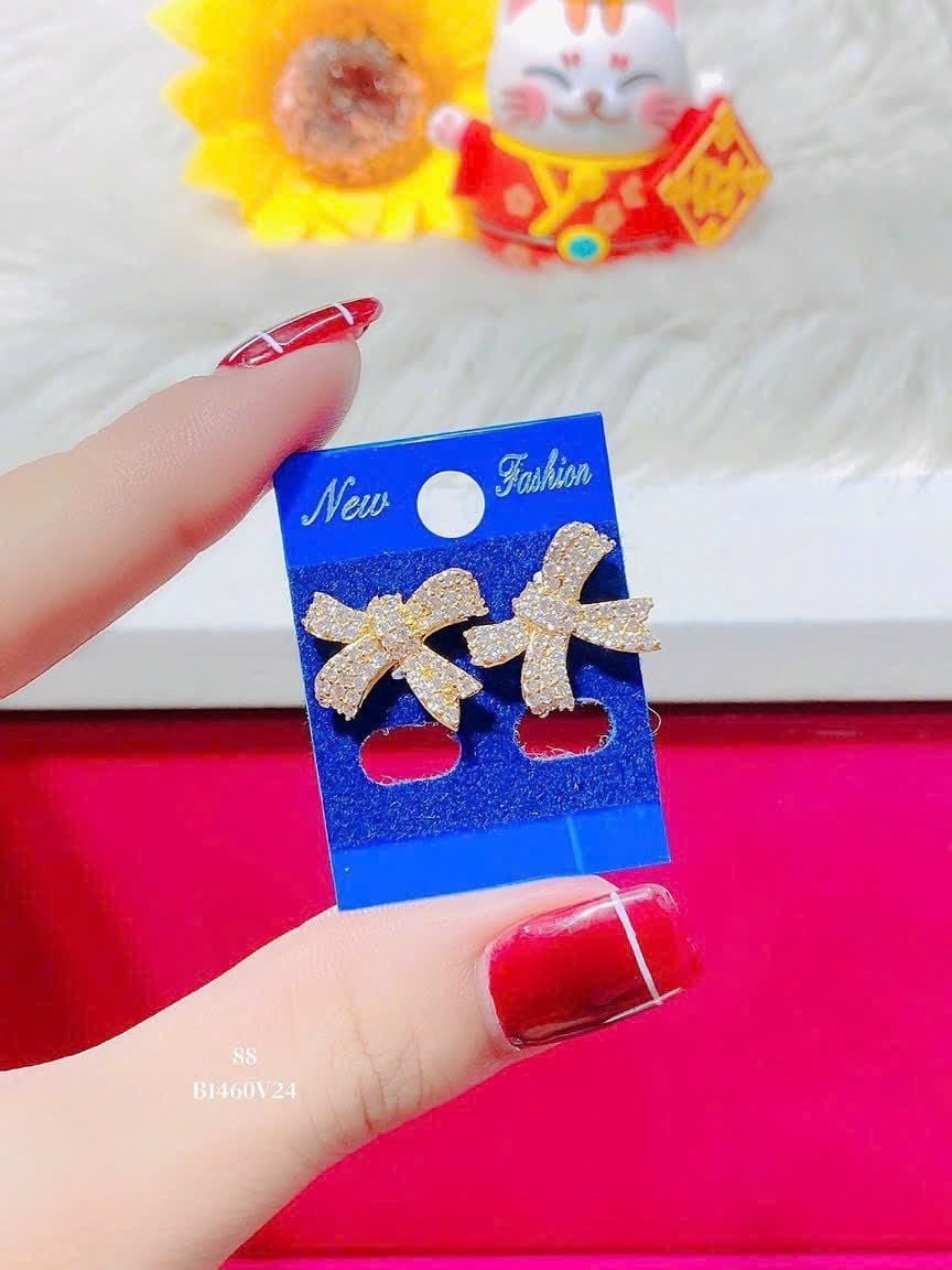 B1460 Bông tai nữ thiết kế kiểu thắt nơ siêu xinh UHA Women Voi