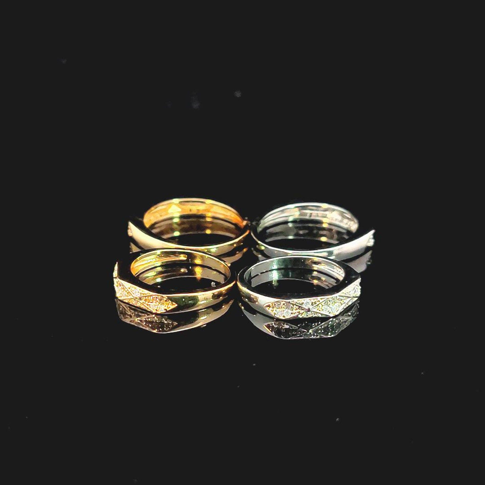 NC1011 Nhẫn cặp đính đá CZ cao cấp sáng lấp lánh UHA Women