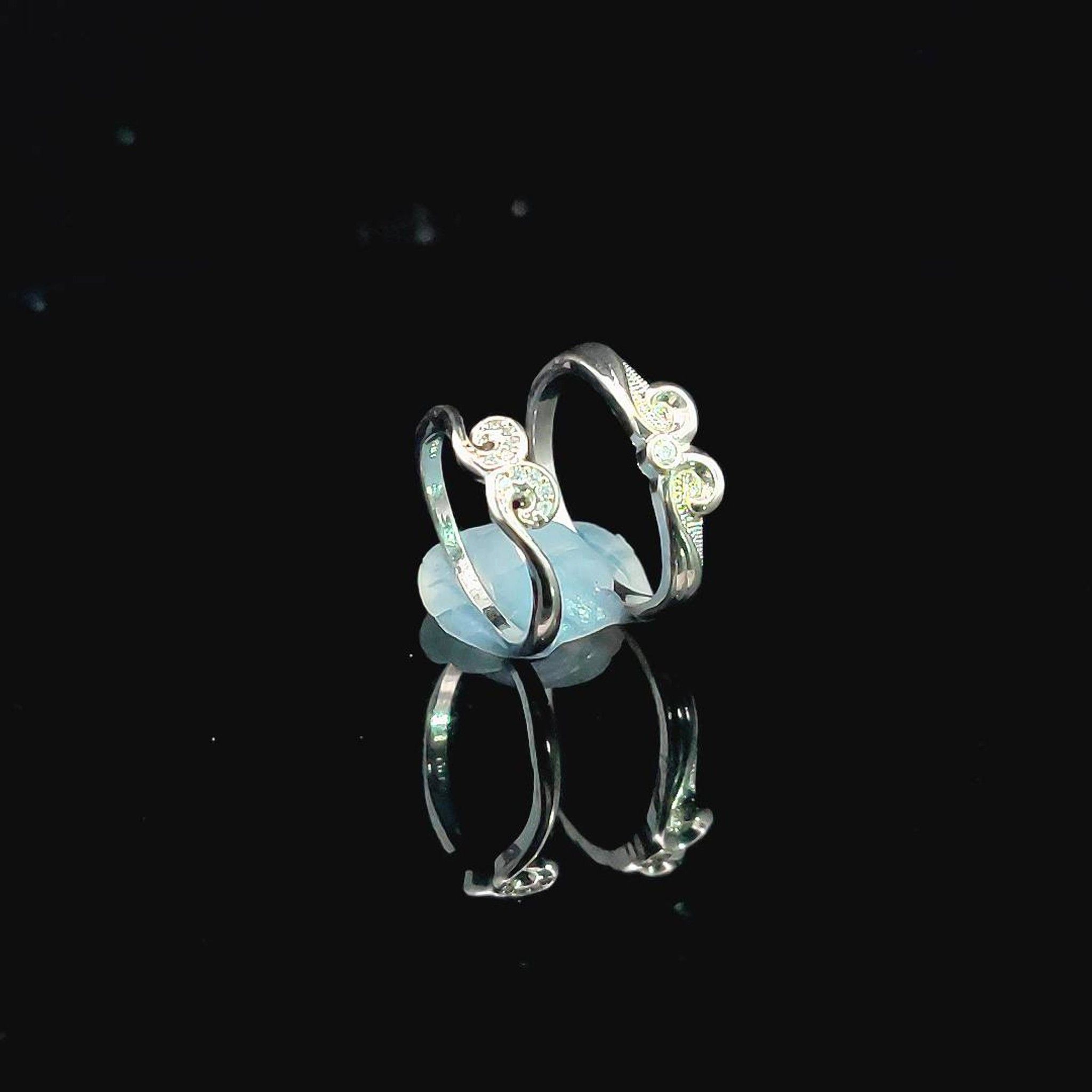NC1008 Nhẫn cặp đính đá CZ cao cấp -UHA Women