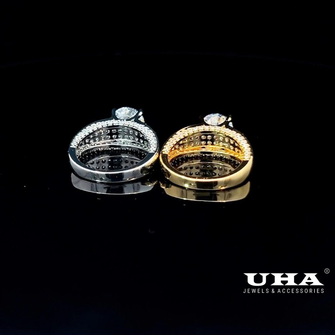 N1240 Nhẫn nữ đính đá CZ cao cấp thiết kế tinh tế trẻ trung cá tính UHA