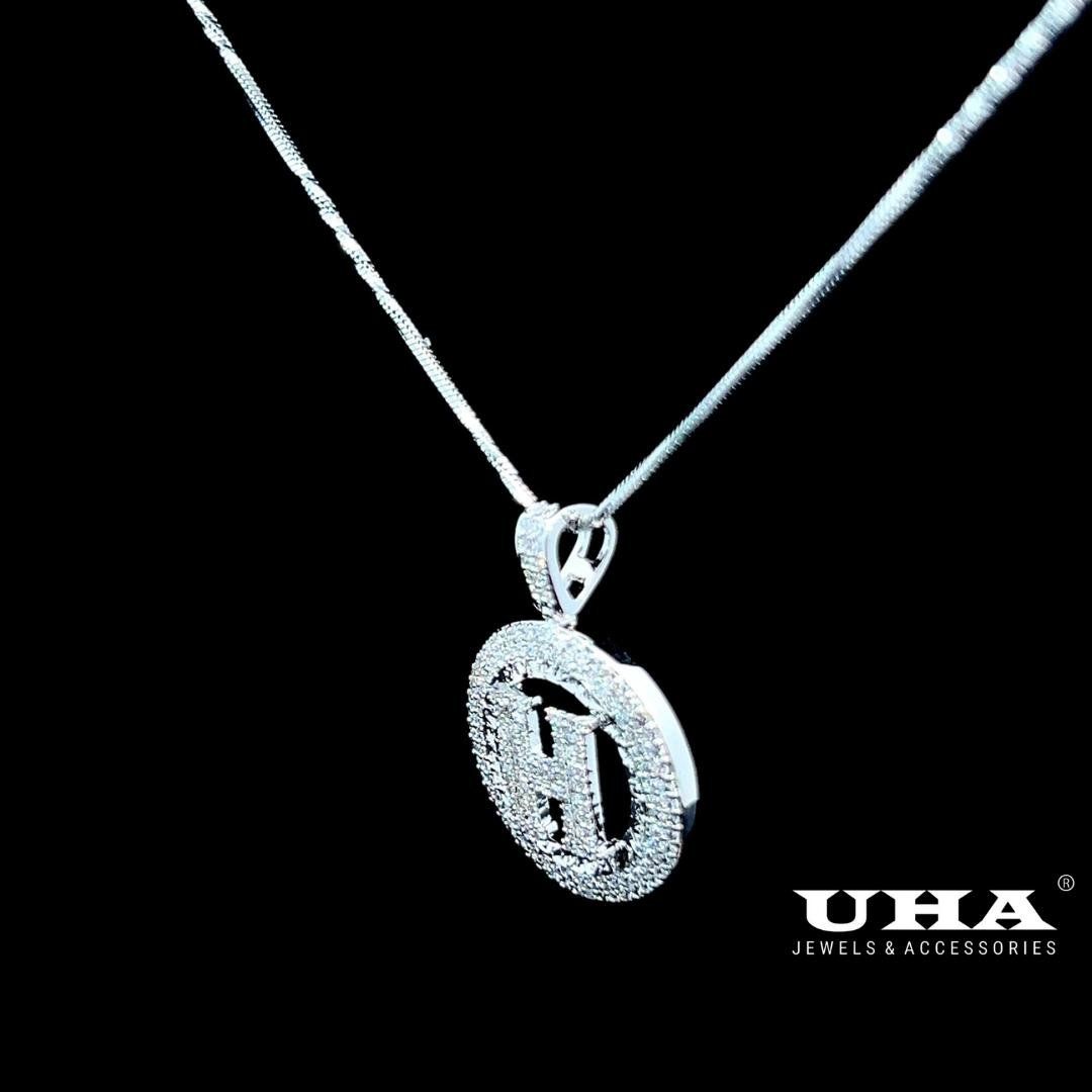 M1439 Mặt và dây chuyền nữ chữ H thiết kế tinh tế sang trọng UHA