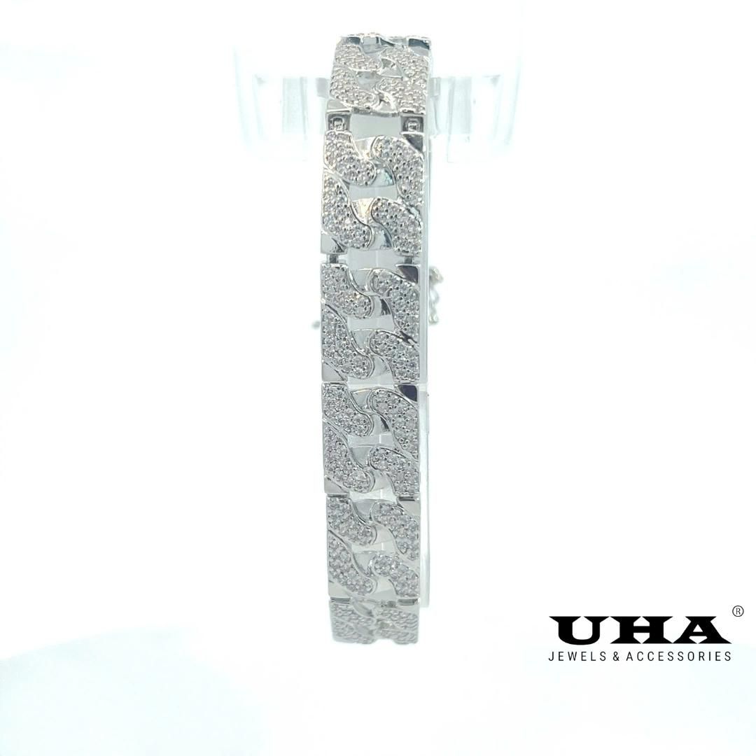 L613 Lắc tay unisex đính đá cao cấp sáng lấp lánh UHA Phụ Kiện