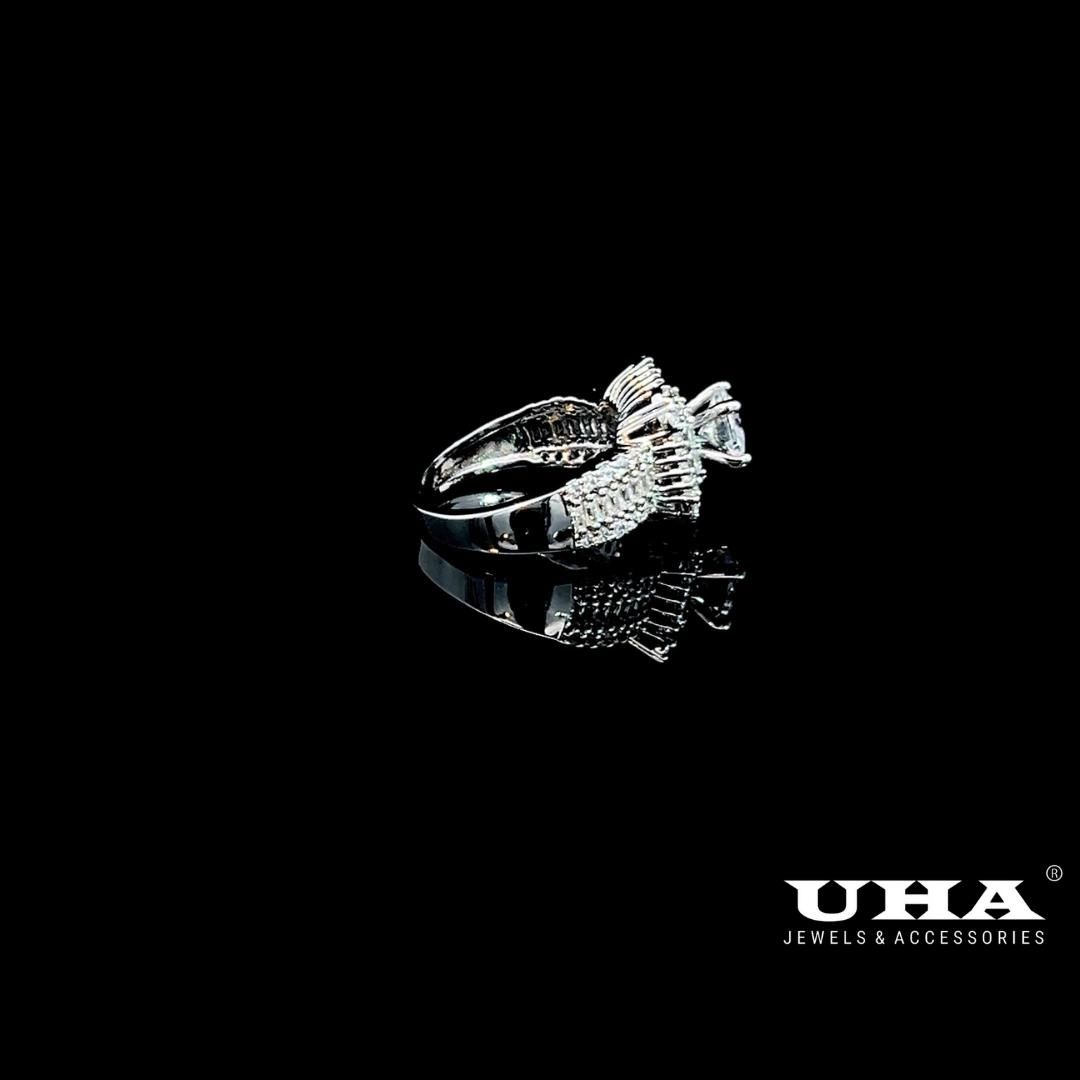 N1263 Nhẫn nữ đính đá CZ cao cấp sáng lấp lánh UHA Women