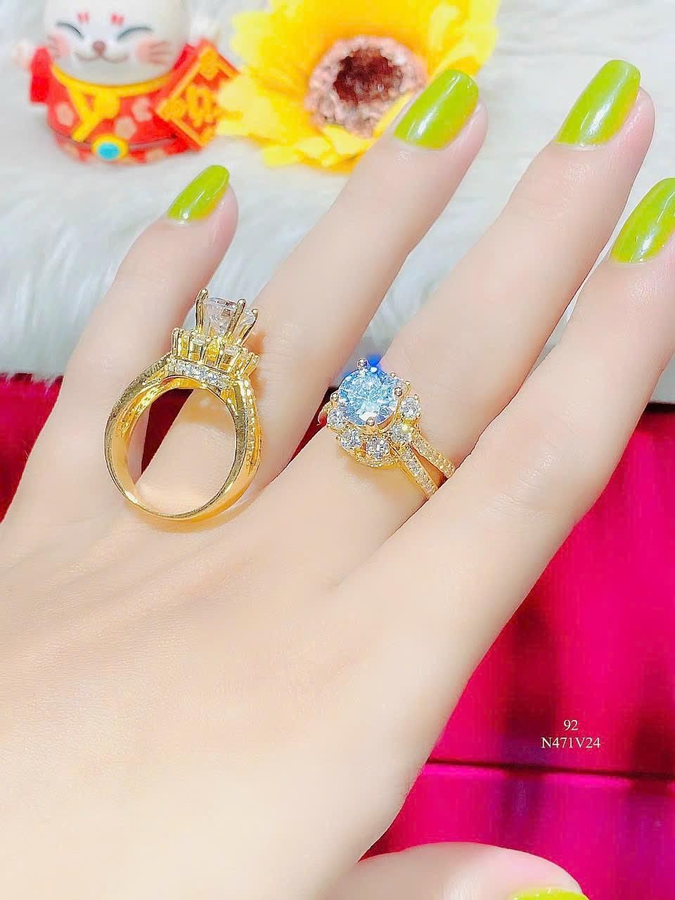 N471 Nhẫn nữ  đính đá CZ cao cấp siêu bền màu UHA Women