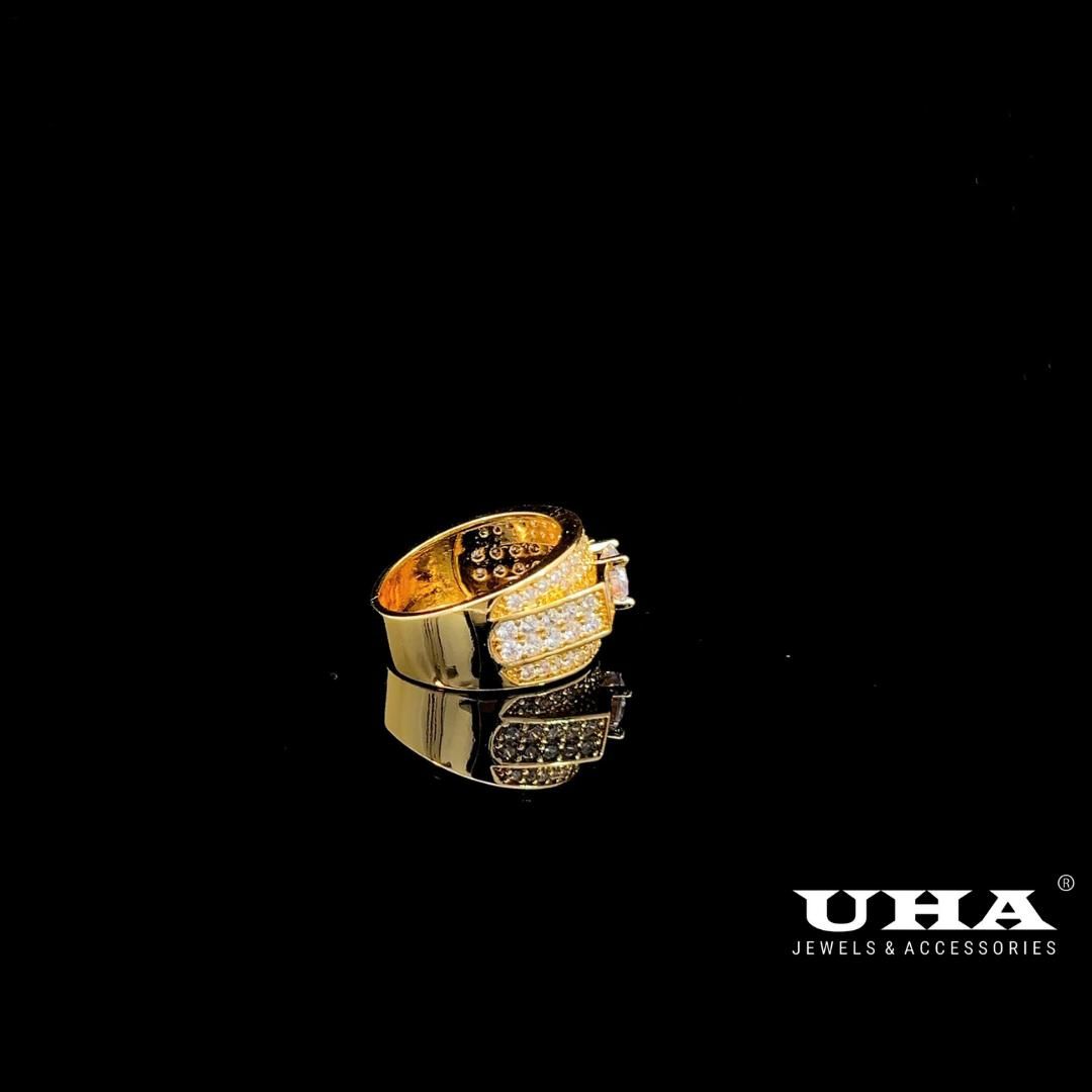 N787 Nhẫn nam  đính đá CZ  cao cấp sáng lấp lánh UHA