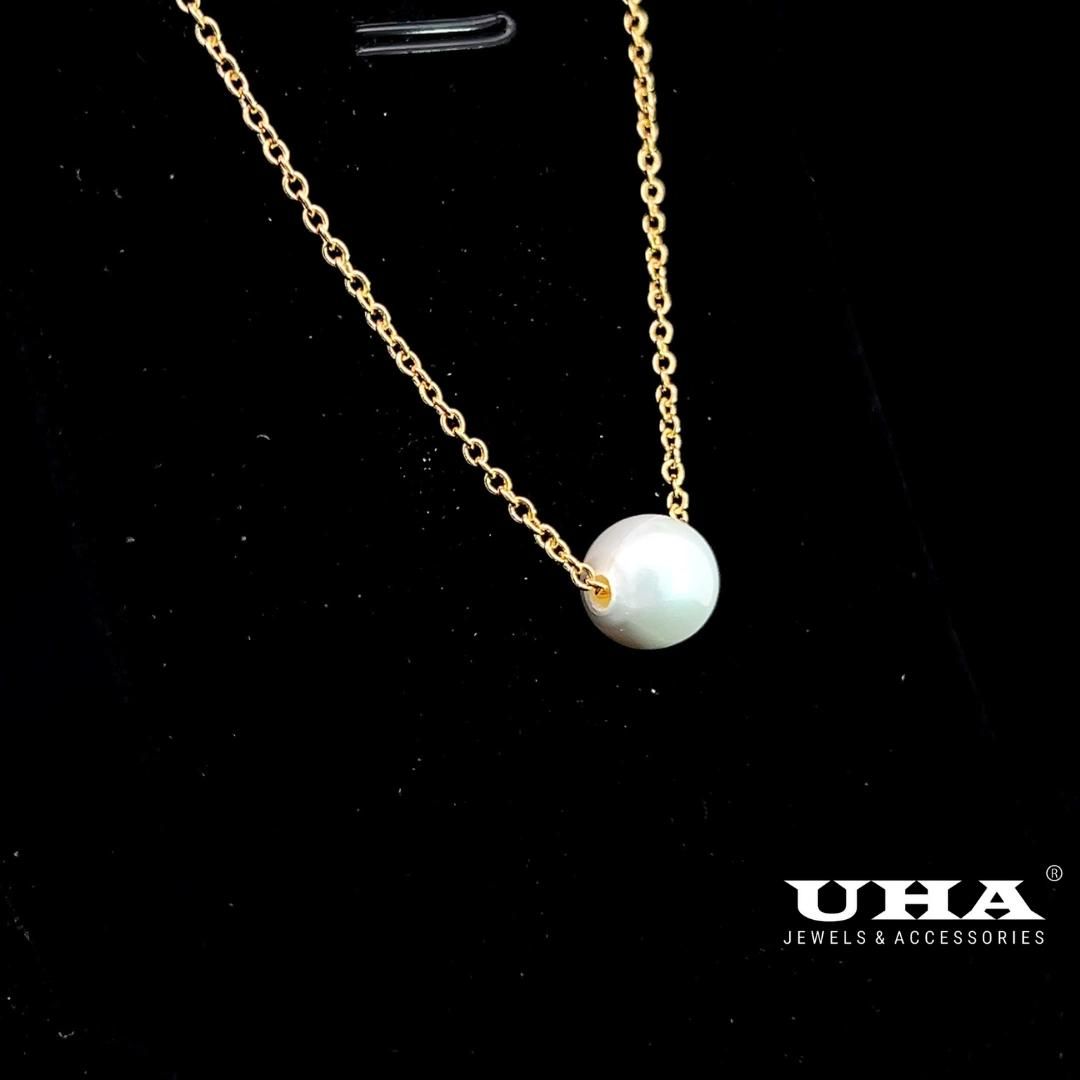 D63 Dây chuyền nữ đính châu sáng lấp lánh UHA Women Jewelry Trang Sức