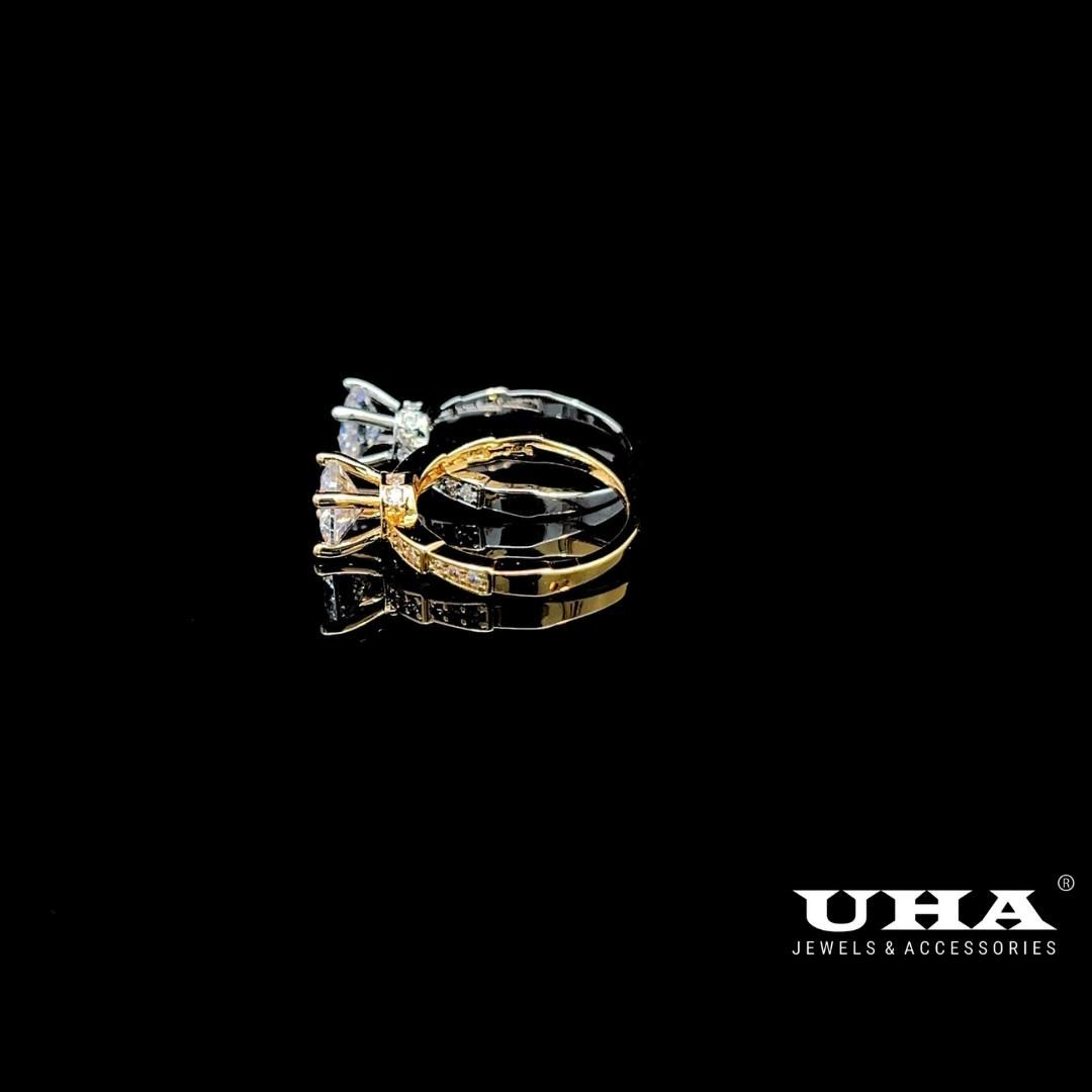N955 Nhẫn nữ đính đá CZ cao cấp sáng lấp lánh UHA Women