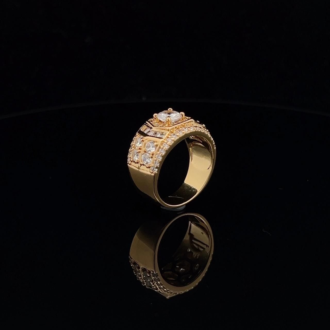 N565 Nhẫn nam đính đá CZ cao cấp sáng lấp lánh UHA