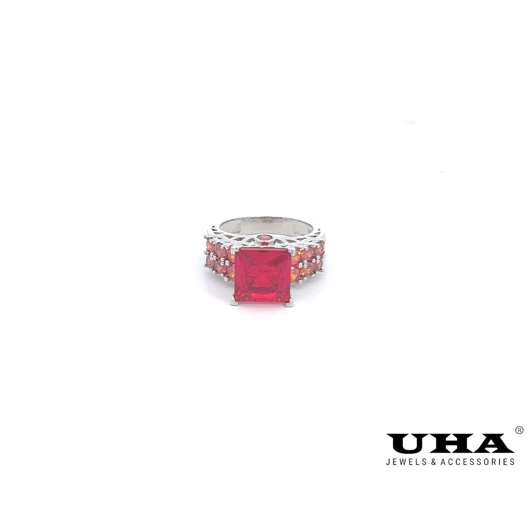 N640 Nhẫn nữ thiết kế sang trọng đính đá cao cấp sáng lấp lánh UHA Women