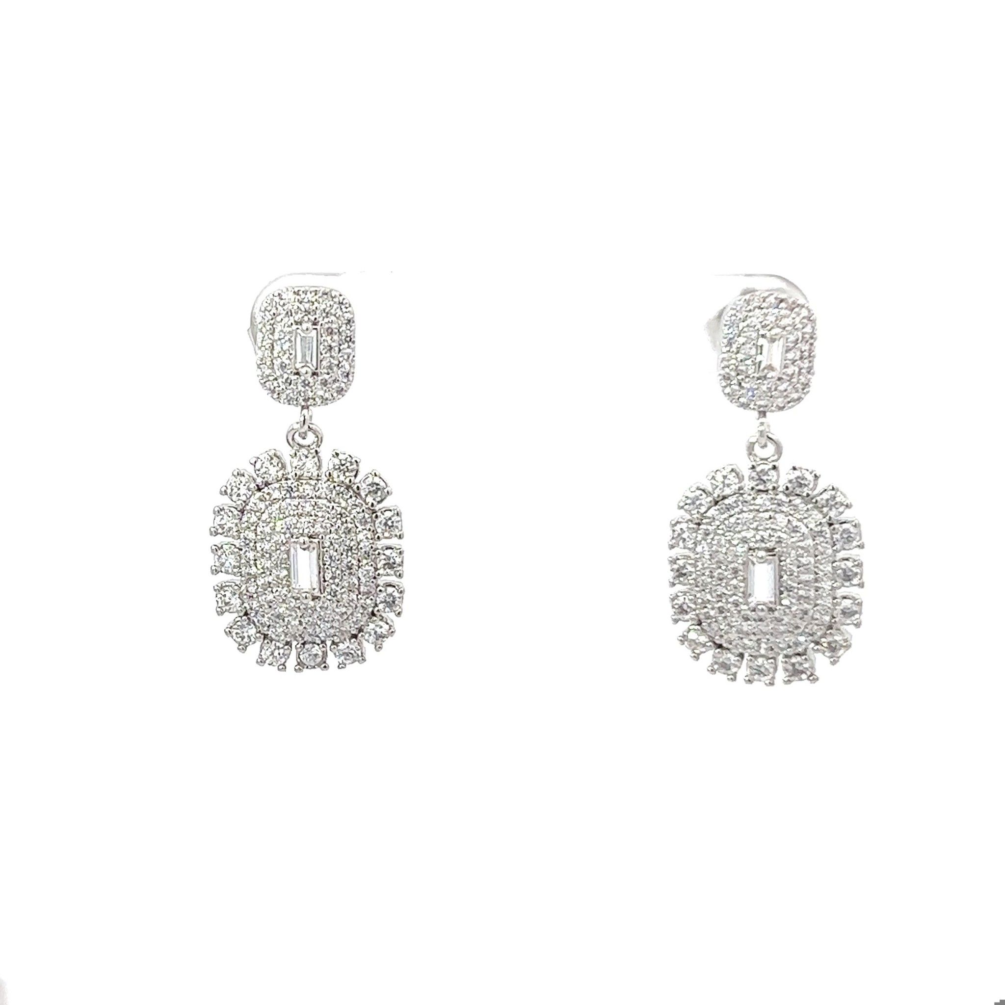 B1512 Bông tai đính đá baguette siêu xinh-UHA Women Nữ Voi