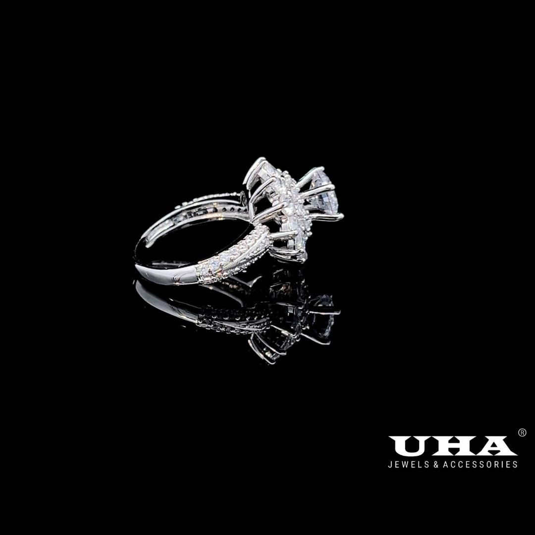 N1272 Nhẫn nữ đính đá CZ cao cấp, thiết kế sang trọng tinh tế UHA Women