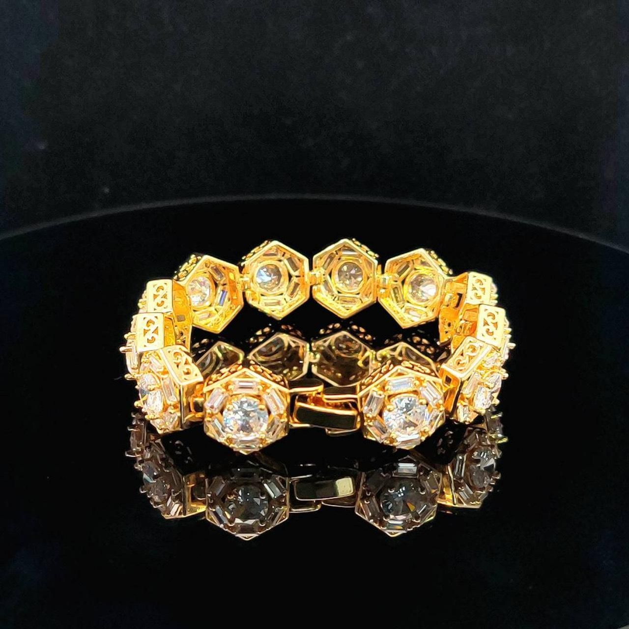 L617 Lắc tay nữ đá màu đính đá CZ cao cấp sáng lấp lánh UHA Phụ Kiện