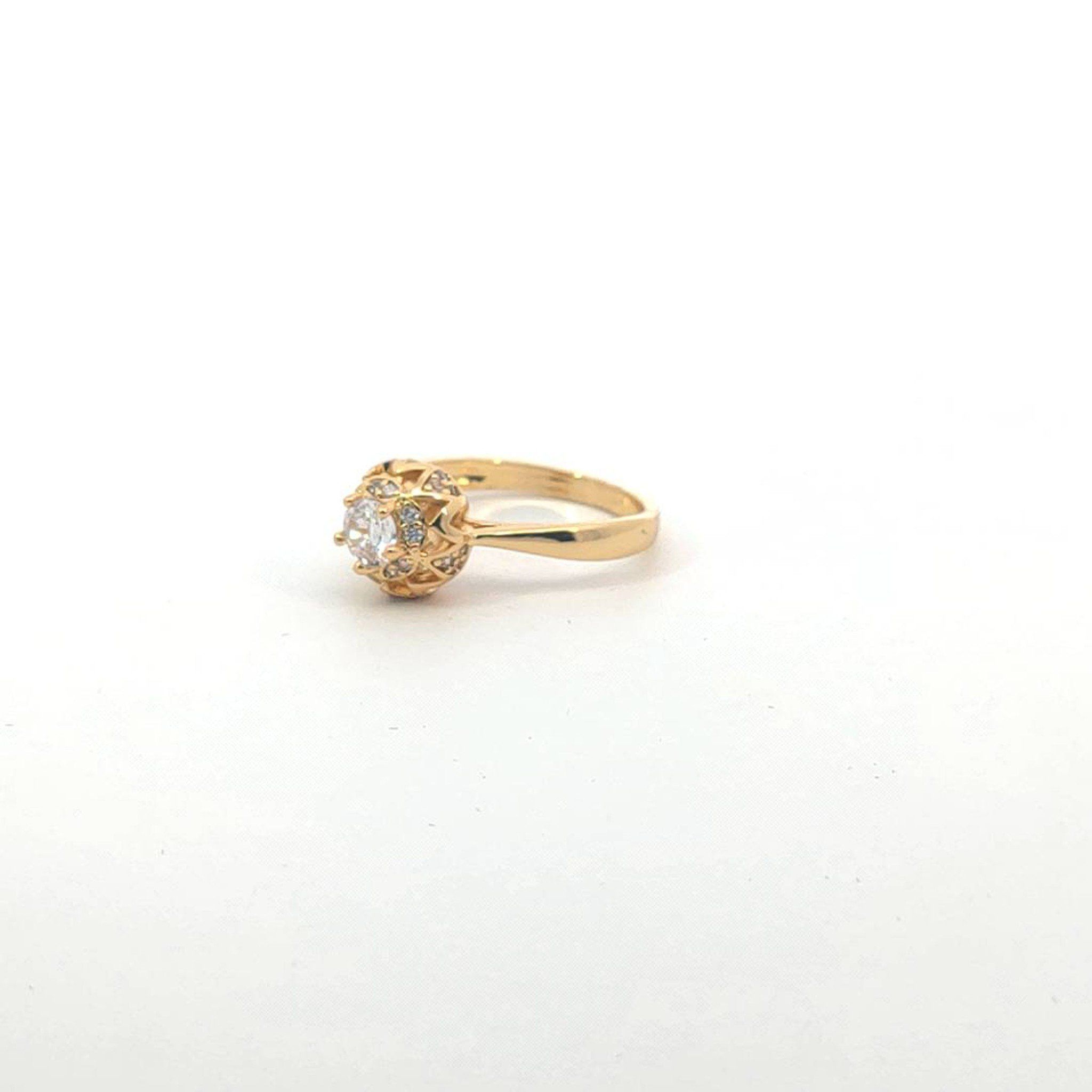 N1050-Nhẫn nữ đính đá tròn CZ cao cấp sáng lấp lánh-uha Women