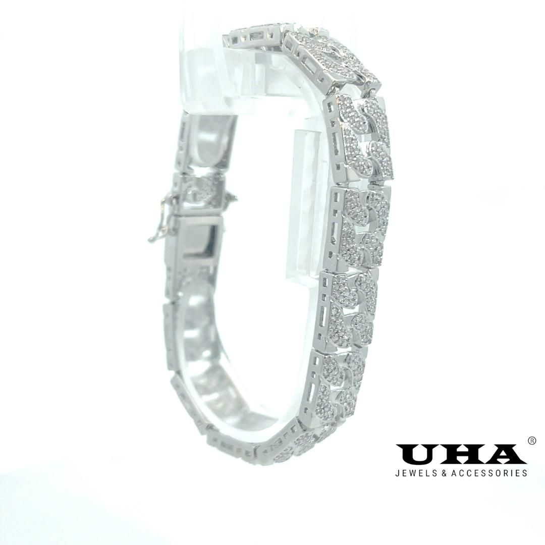 L613 Lắc tay unisex đính đá cao cấp sáng lấp lánh UHA Phụ Kiện