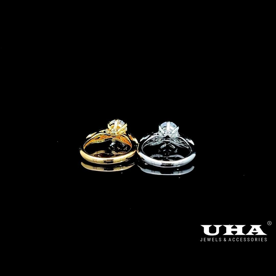 N1270 Nhẫn nữ đính đá CZ cao cấp sáng lấp lánh UHA Women