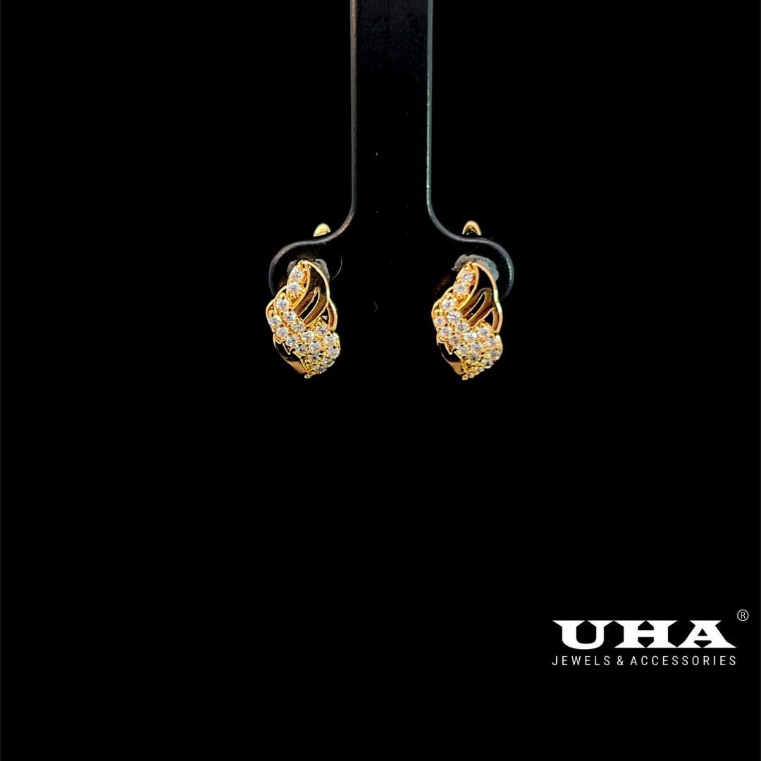 B1642 Bông tai nữ thiết kế sang trọng,đính đá cao cấp sáng lấp lánh UHA