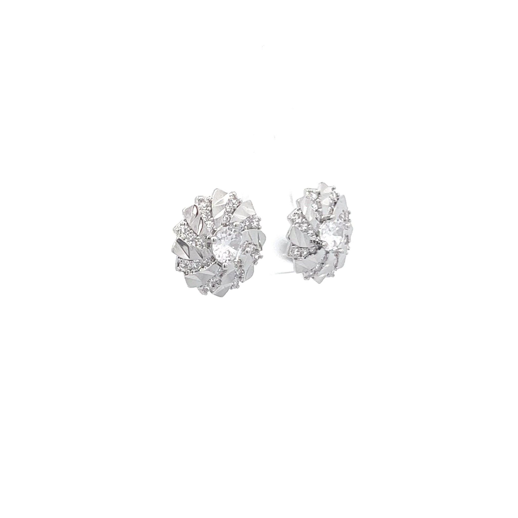 B1524 - Bông tai nữ mạ 18K bền màu cao cấp đính đá CZ cao cấp