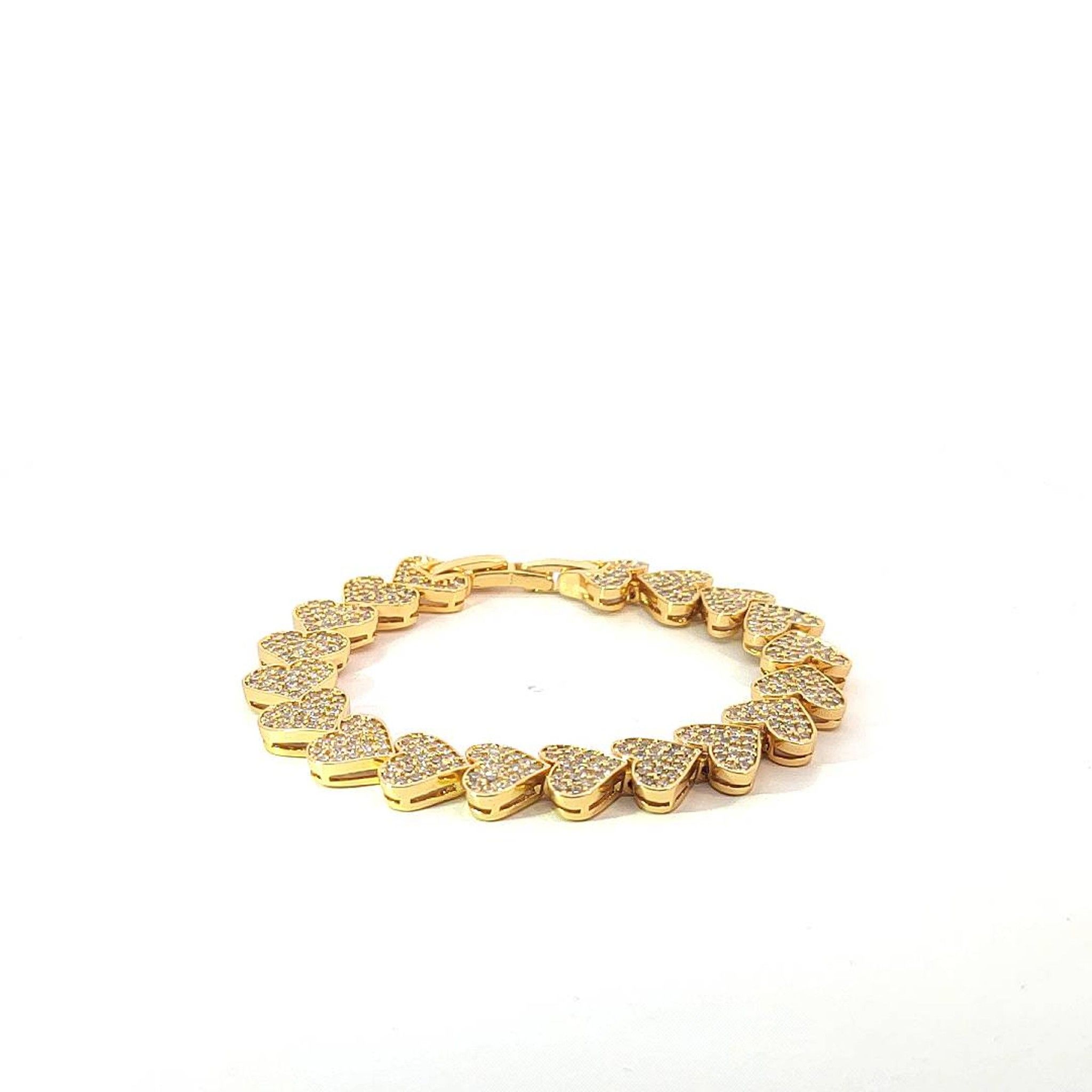 L532-Lắc tay nữ kiểu dáng trái tim đá CZ _UHA Phụ Kiện