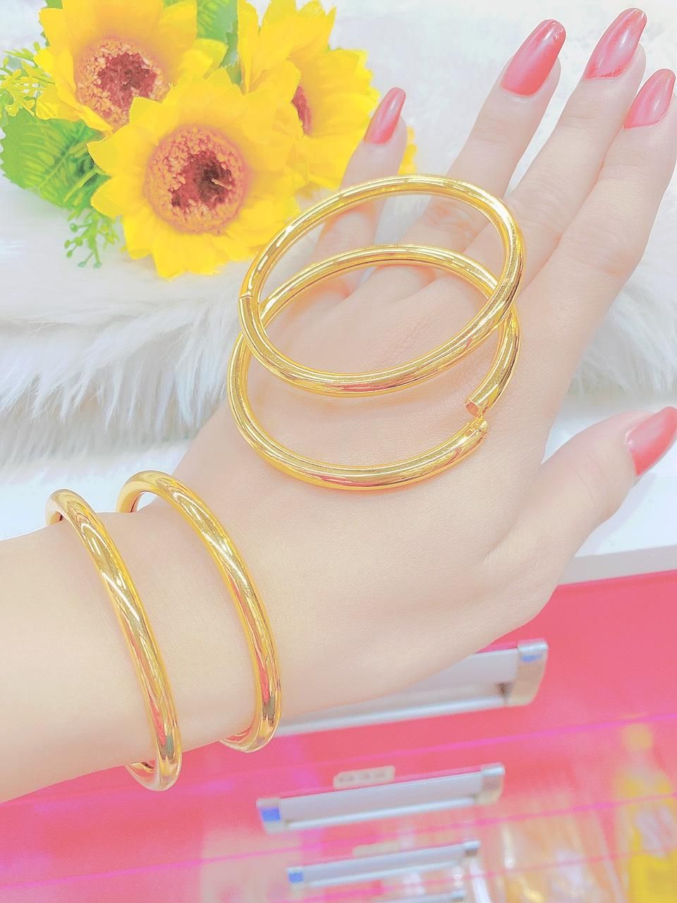 Vòng Bọng  Siều Bền Màu VB03 Trơn-không khóa (1 chiếc ) Phụ Kiện Women