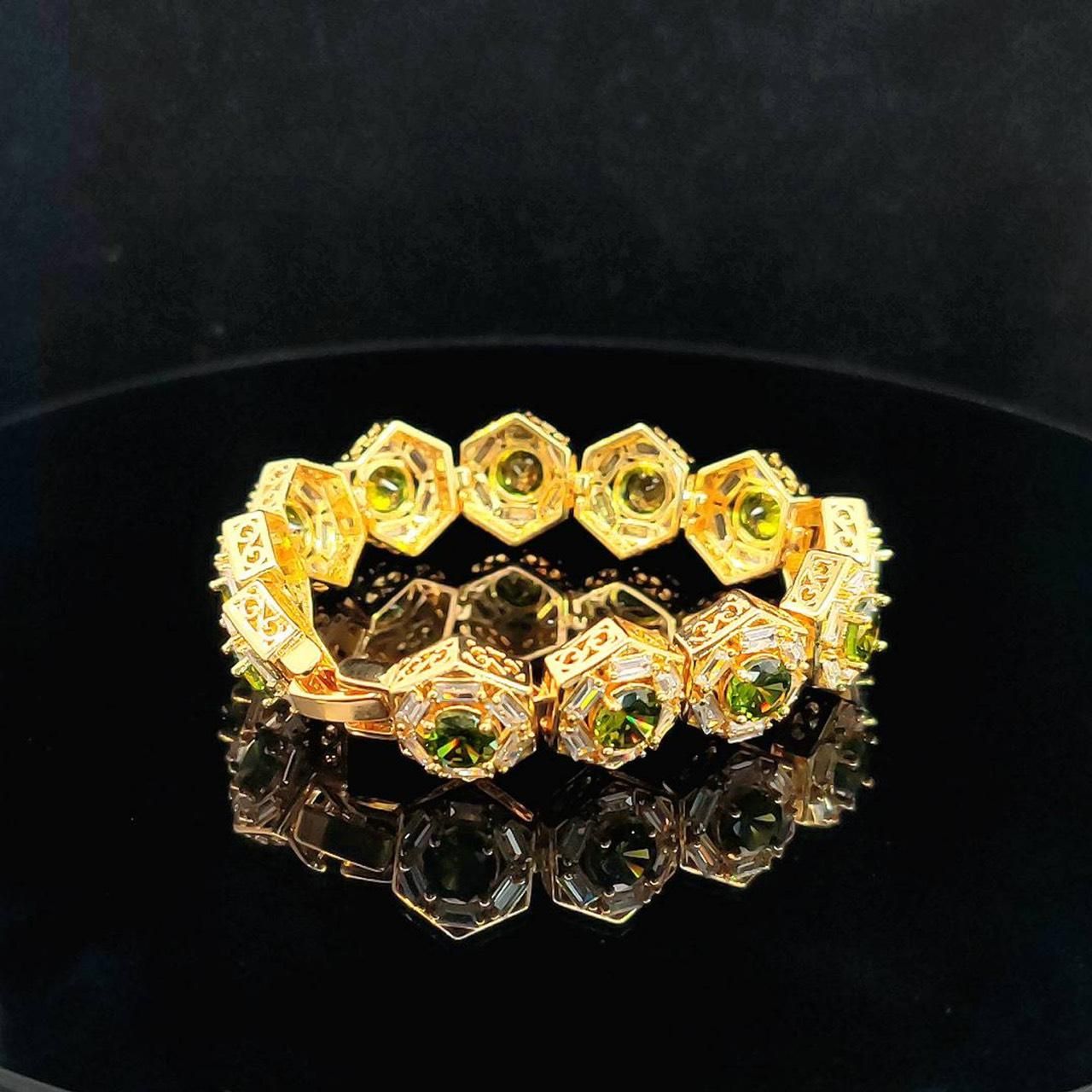 L617 Lắc tay nữ đá màu đính đá CZ cao cấp sáng lấp lánh UHA Phụ Kiện