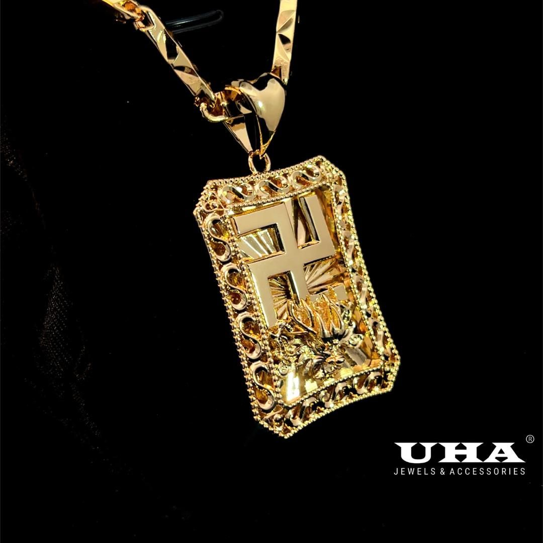 M1666 Mặt và dây chuyền nam thiết kế sang trọng quý phái UHA