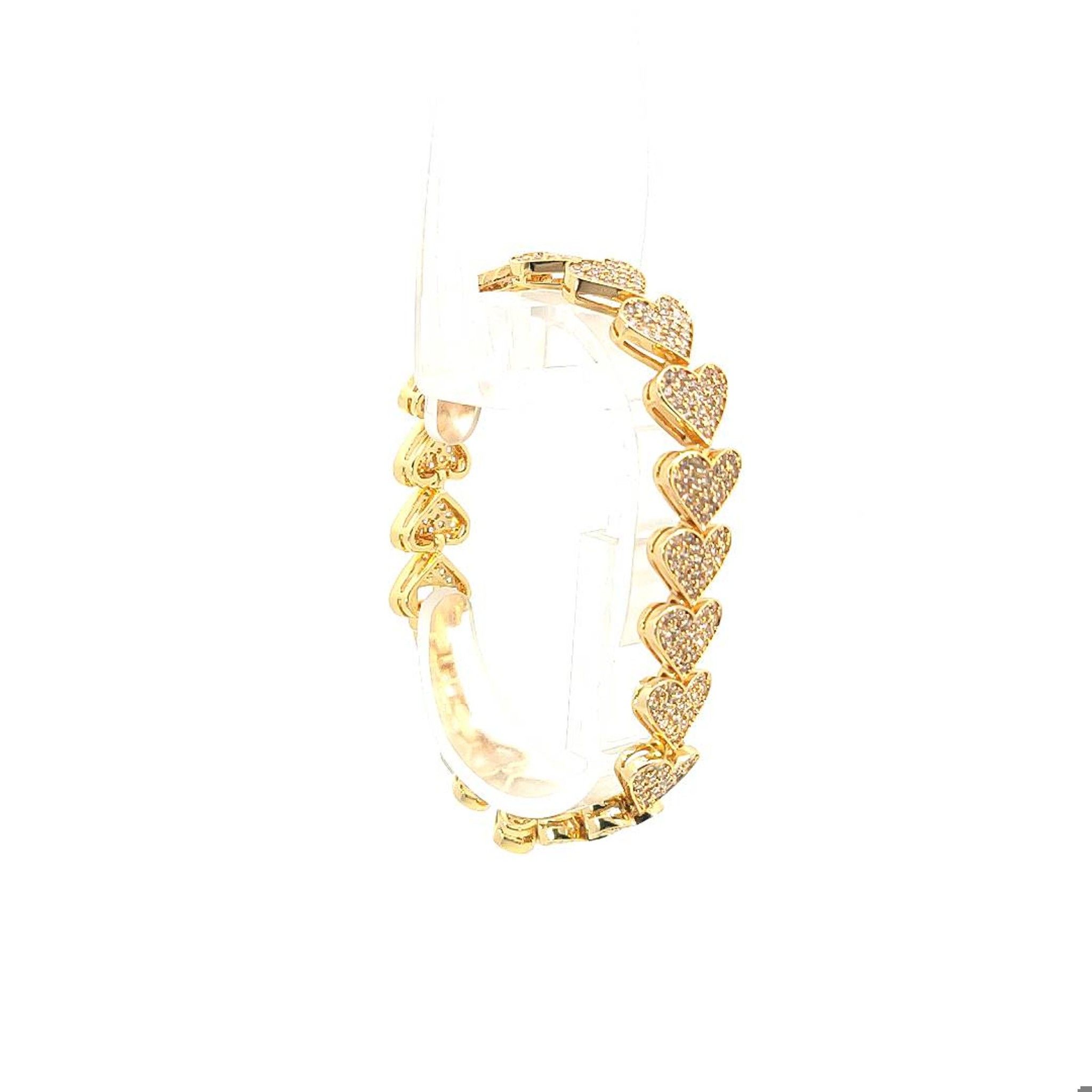 L532-Lắc tay nữ kiểu dáng trái tim đá CZ _UHA Phụ Kiện