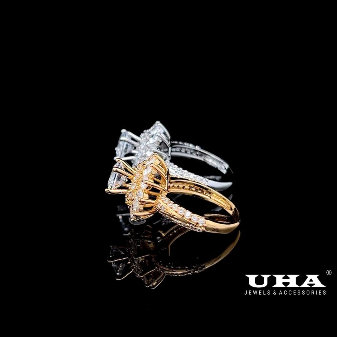 N1272 Nhẫn nữ đính đá CZ cao cấp, thiết kế sang trọng tinh tế UHA Women