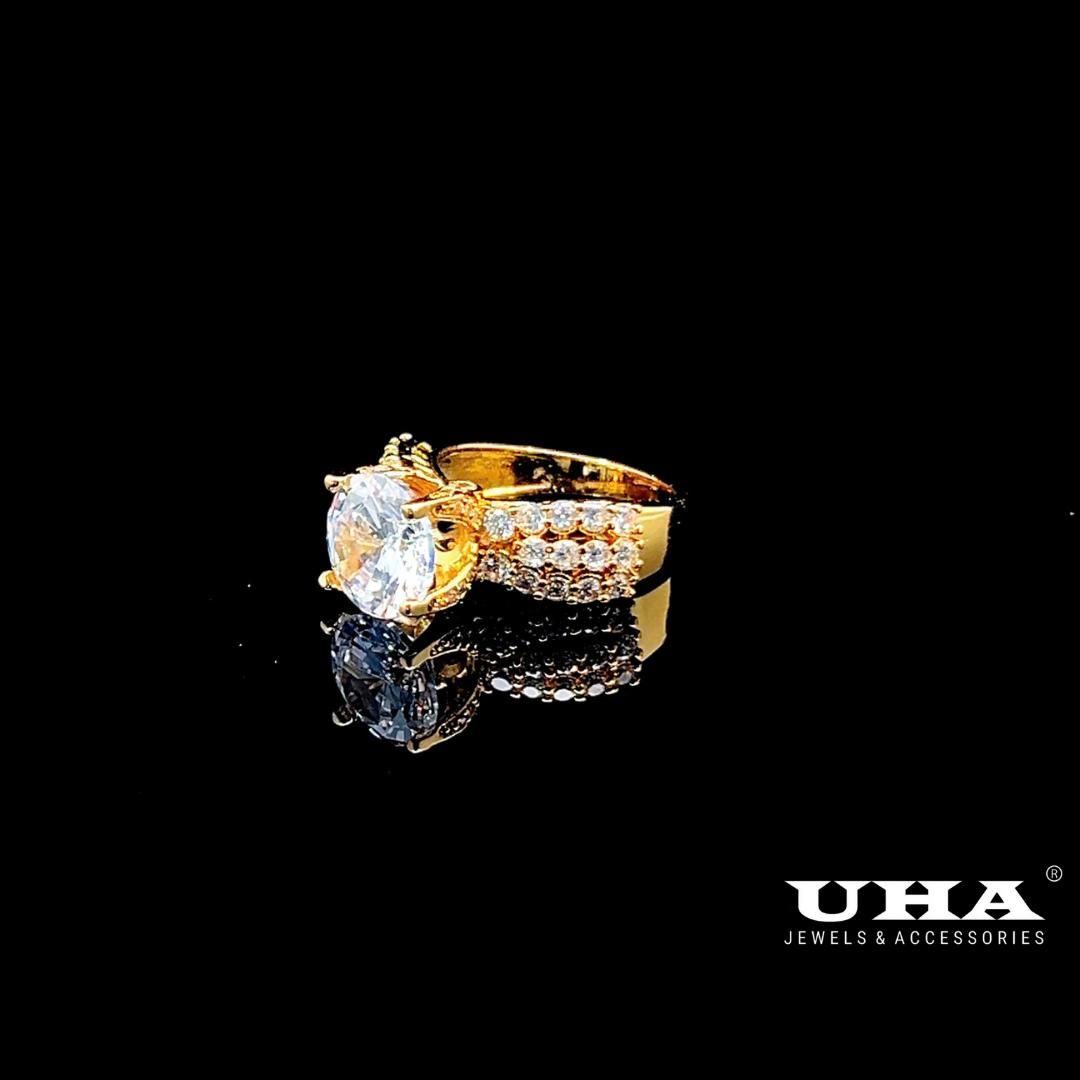 N788 Nhẫn nữ đính đá CZ cao cấp thiết kế trẻ trung UHA