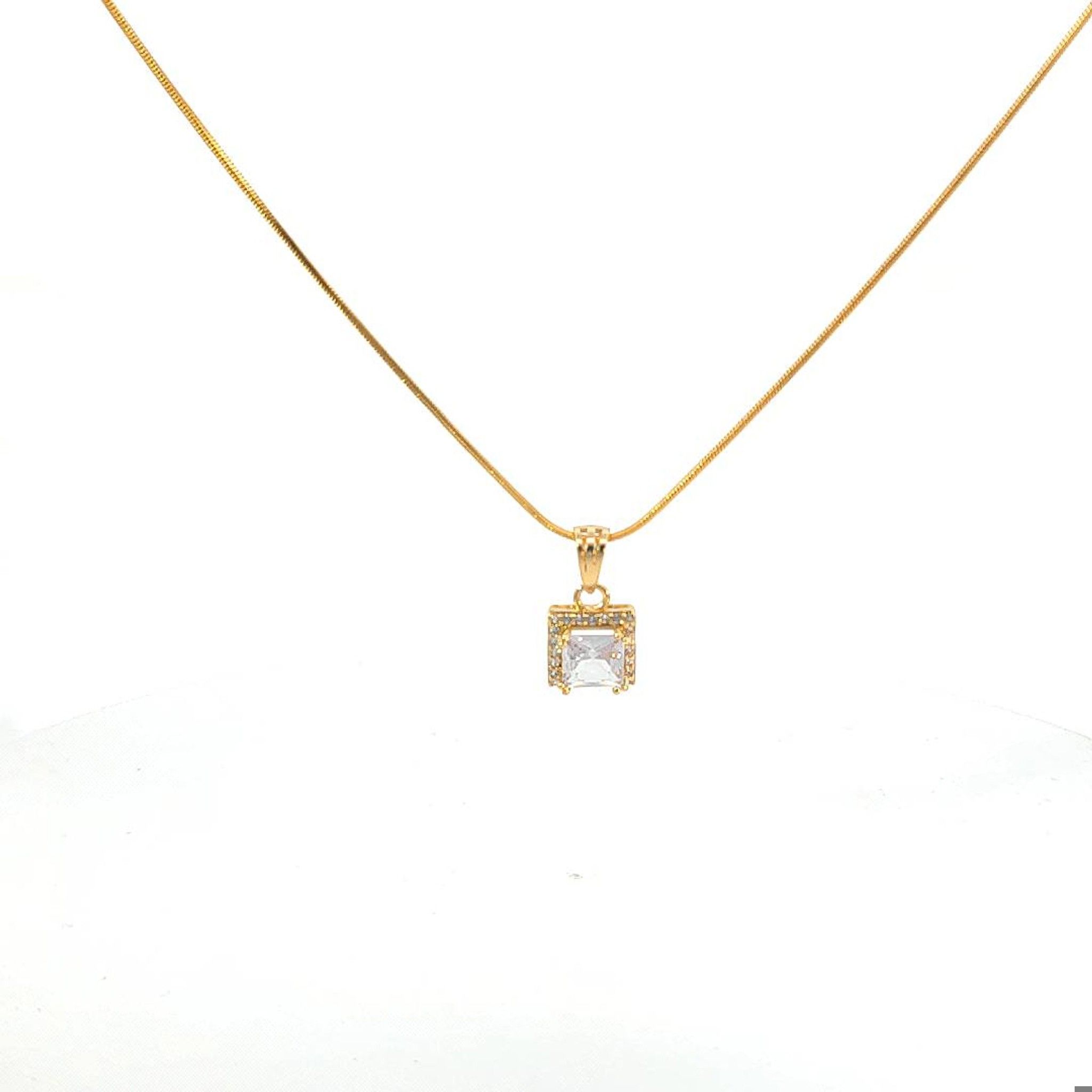 M1047 Mặt  KÈM dây chuyền nữ mạ vàng kiểu dáng sang trọng