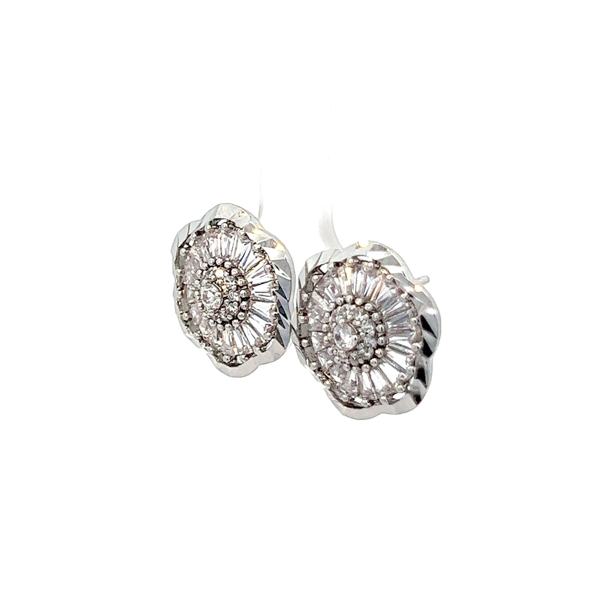 B1527 bông tai nữ 18k đính đá CZ cao cấp sáng lấp lanh siêu xinh
