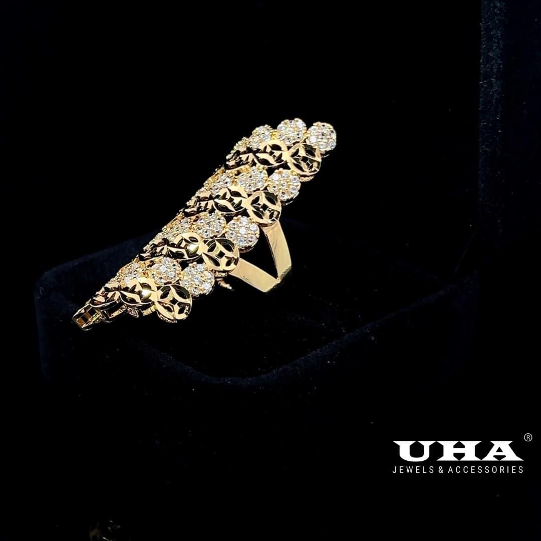 N166 Nhẫn nữ đính đá CZ cao cấp sáng lấp lánh, thiết kế tinh tế sang trọng UHA Women