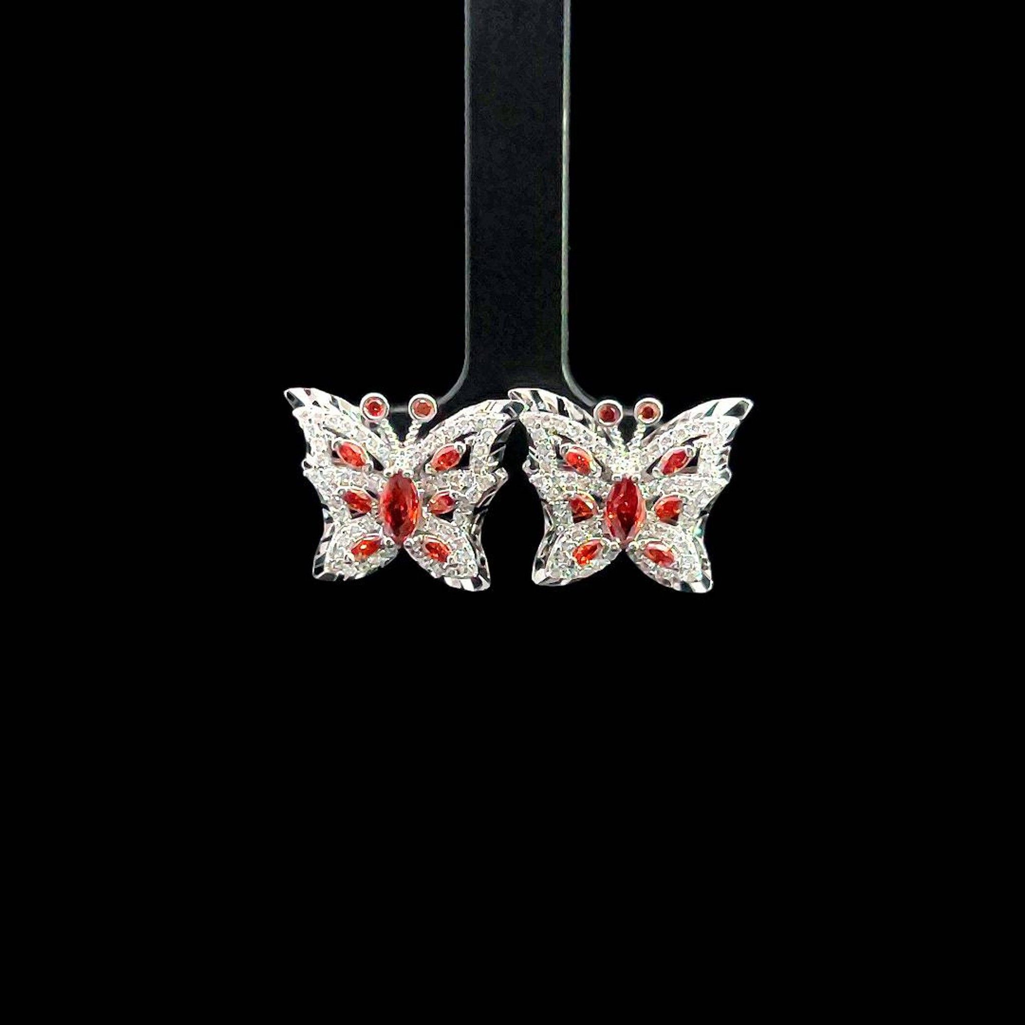 B1585 Bông tai nữ butterfly đính đá CZ cao cấp sáng lấp lánh Women Khuyên Tai Hoa Tai