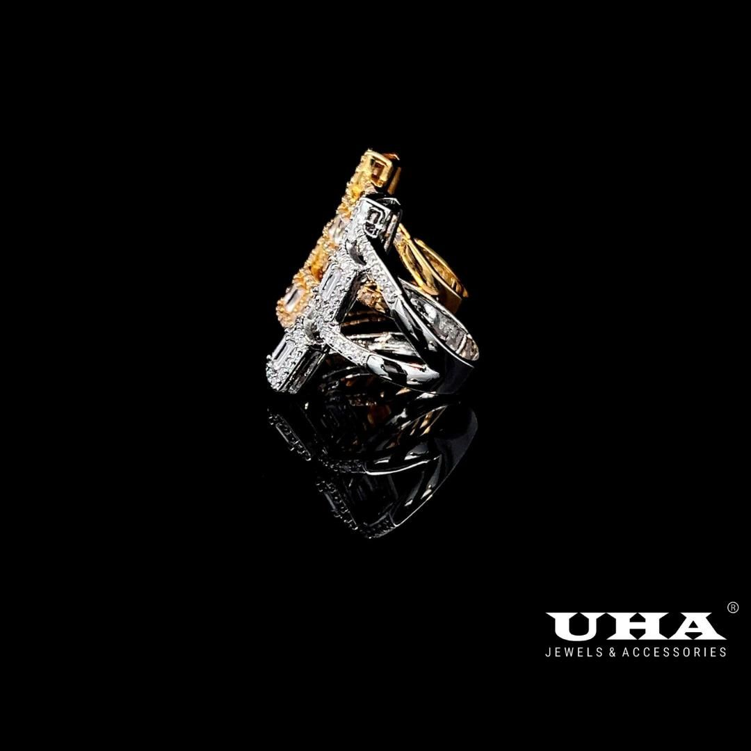 N744 Nhẫn nữ đính đá CZ cao cấp, thiết kế sang trọng UHA