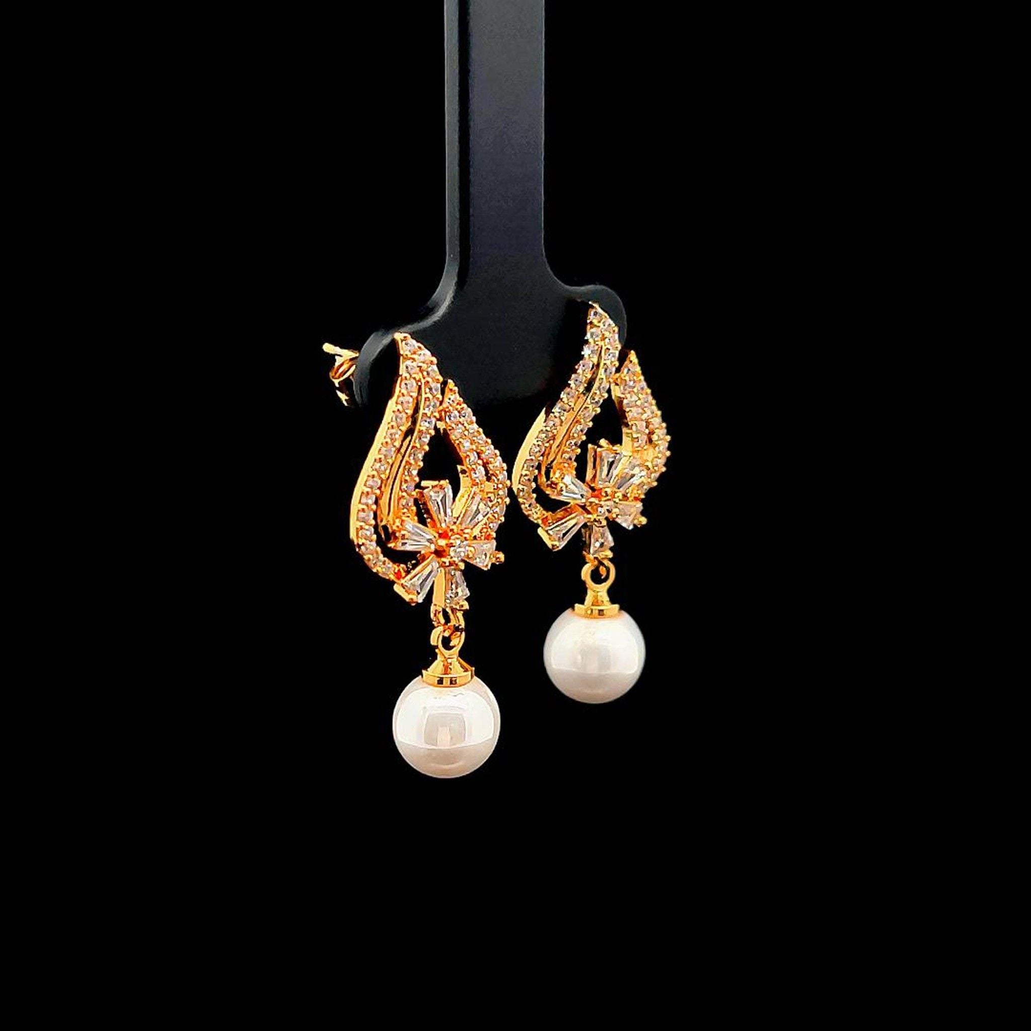 B1530 bông tai nữ hột châu cao cấp sang chảnh