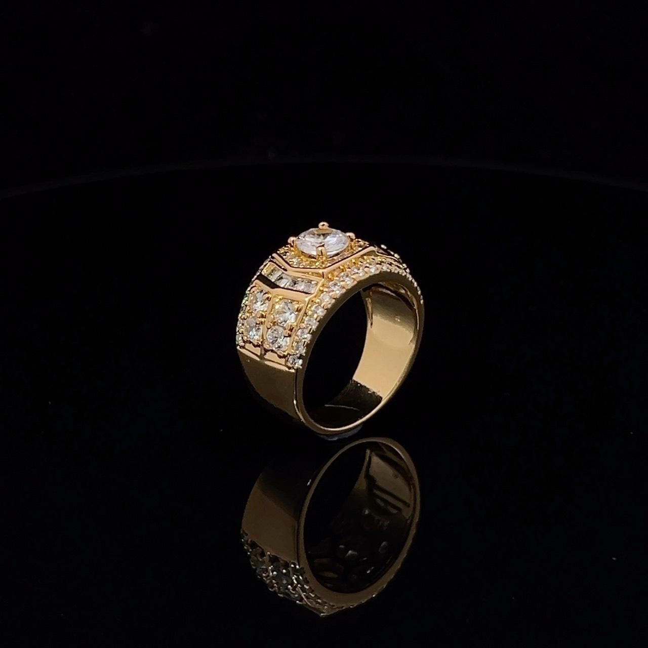 N565 Nhẫn nam đính đá CZ cao cấp sáng lấp lánh UHA