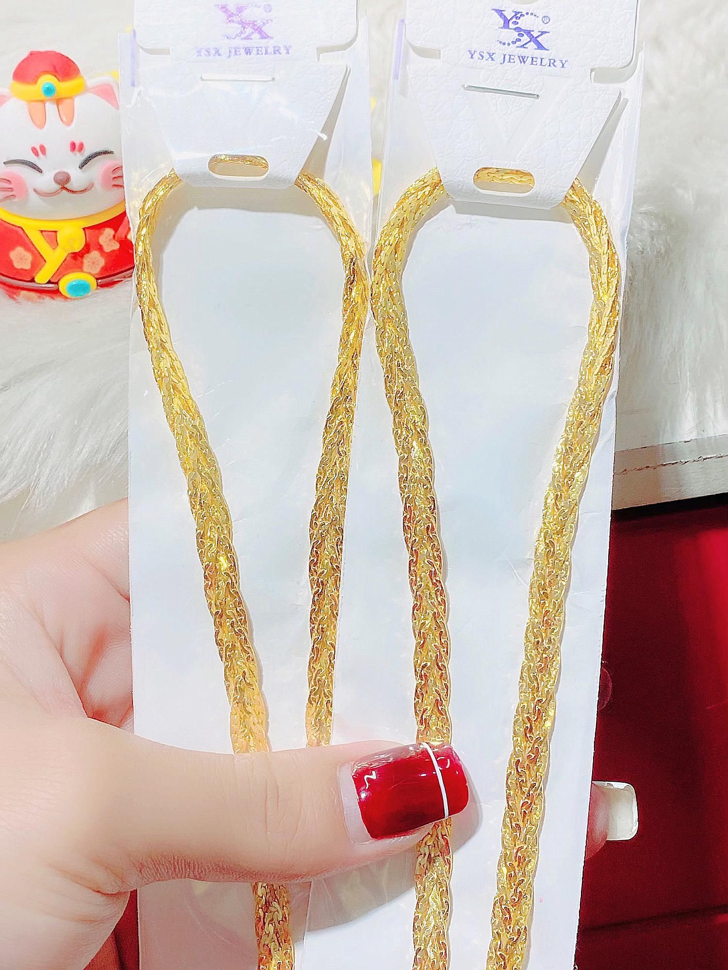 DC99 Dây chuyền nữ 4 bính xi kim UHA cho độ sáng lấp lánh cao Trang Sức Women