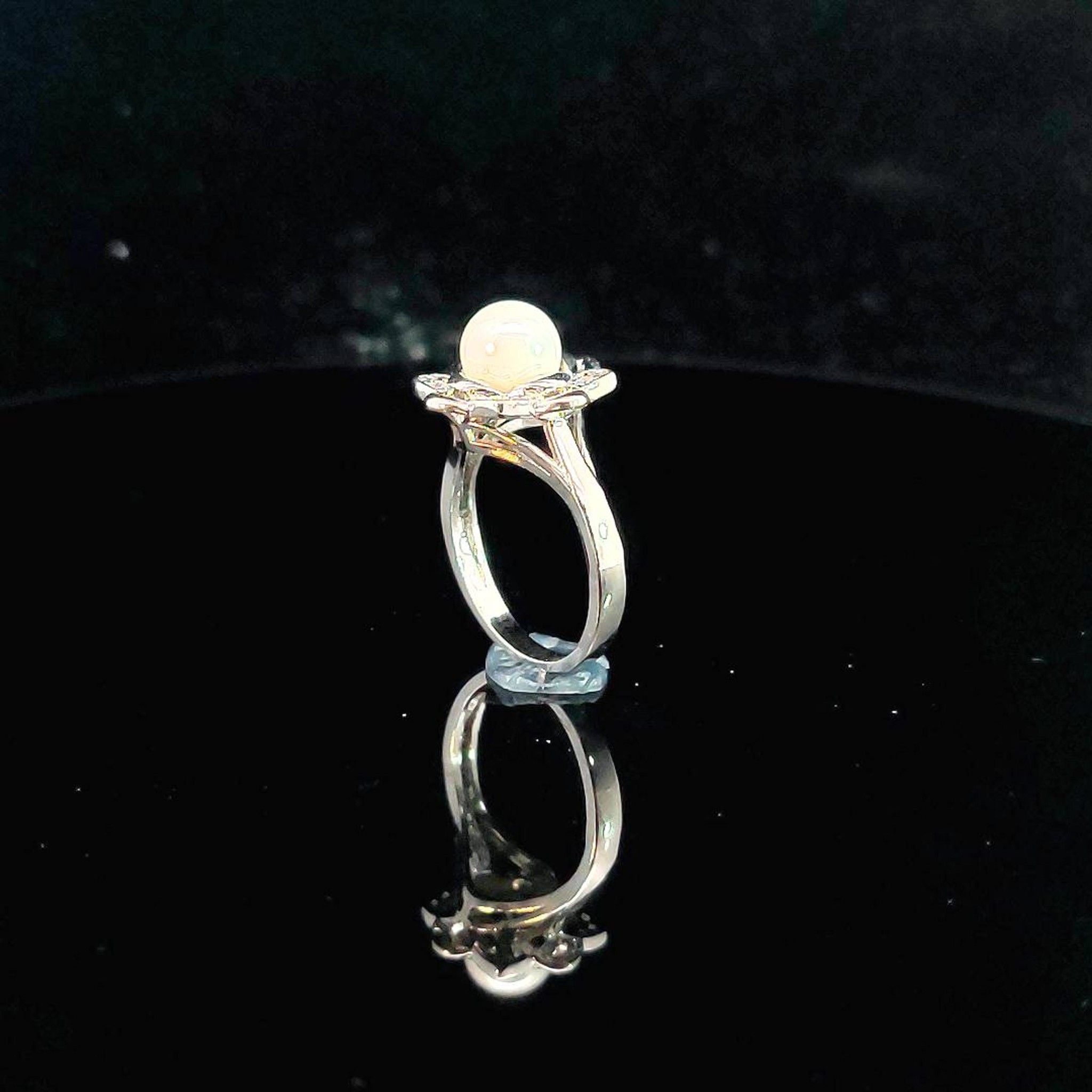 N967 Nhẫn nữ thiết kế hình trái châu siêu dễ thương UHA Women