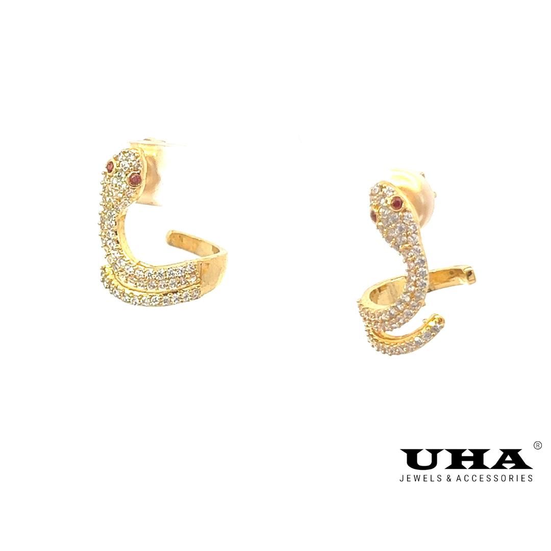 B1291 Bông tai nữ thiết kế kiểu rắn lạ mắt UHA Voi Women