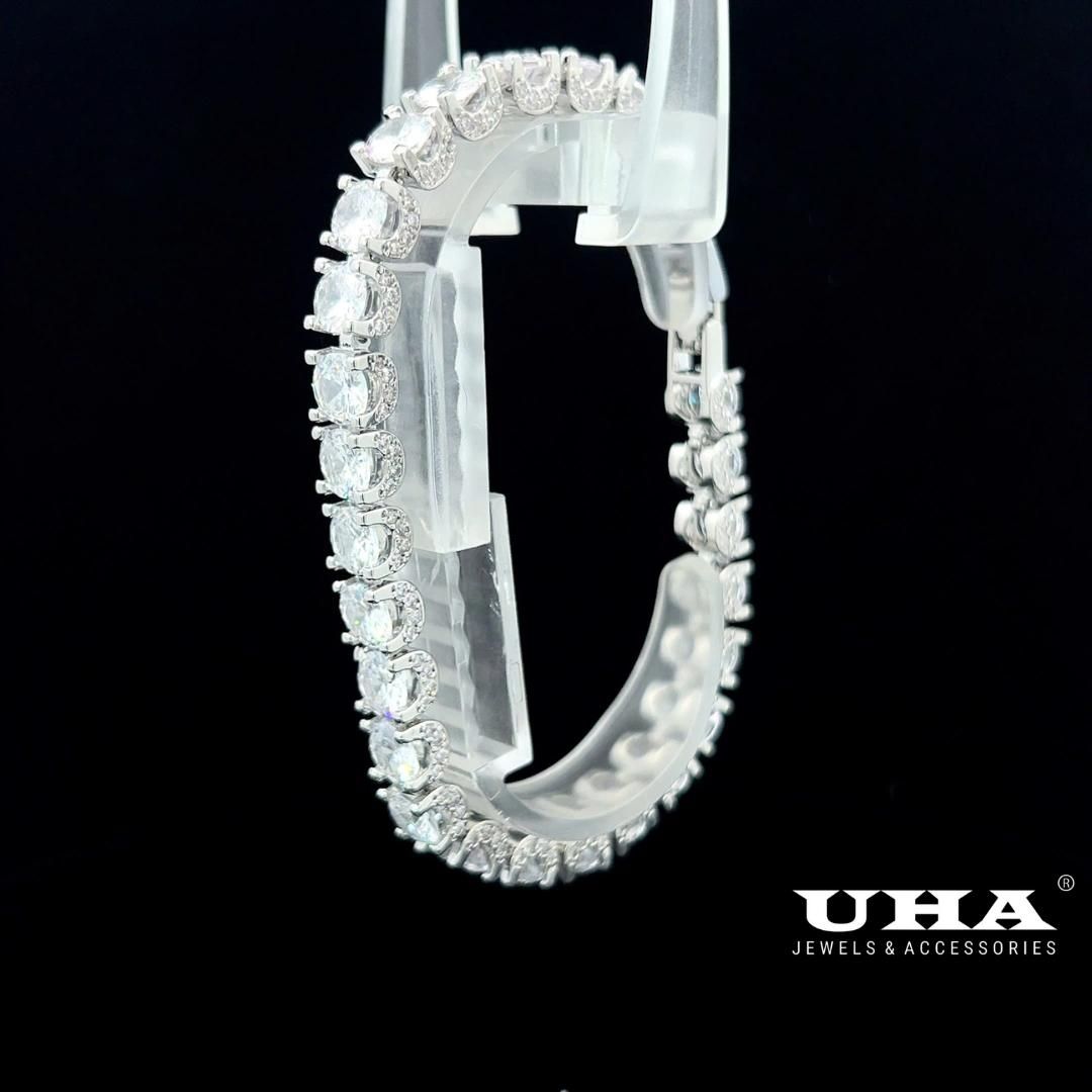 L662 Lắc tay unisex thiết kế sang trọng đính đá sáng lấp lánh UHA Phụ Kiện