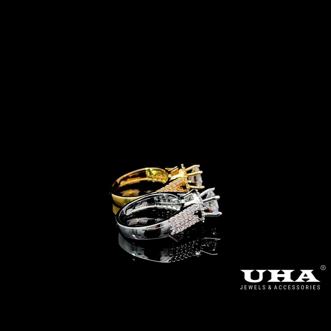 N742 UHA - Nhẫn nữ  đính đá CZ cao cấp sáng lấp lánh UHA Women