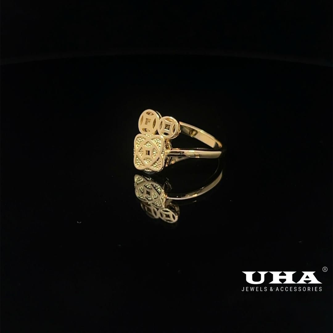 N1237 Nhẫn nữ thiết kế kiểu kim tiền trẻ trung cá tính UHA Women