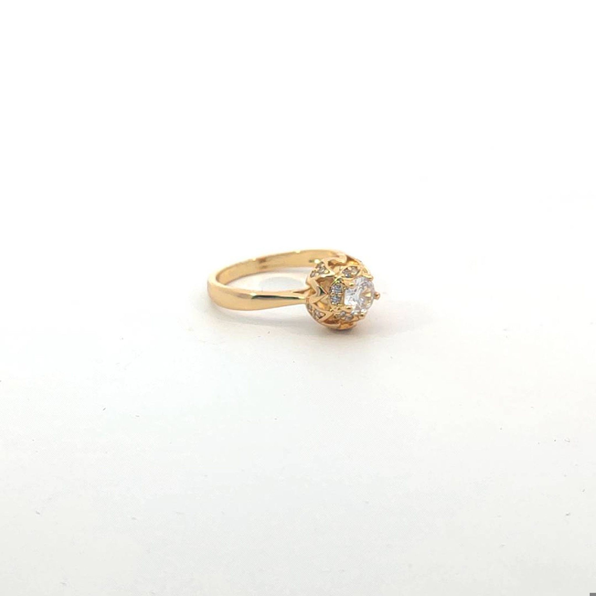 N1050-Nhẫn nữ đính đá tròn CZ cao cấp sáng lấp lánh-uha Women